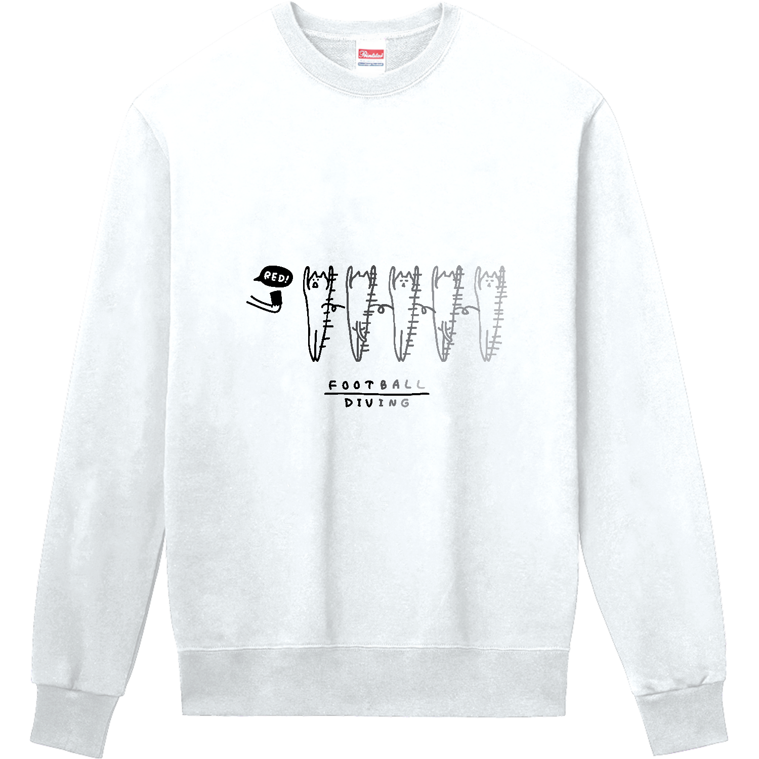 サッカー　・ゴロゴロ転がるダイビング 定番スウェット