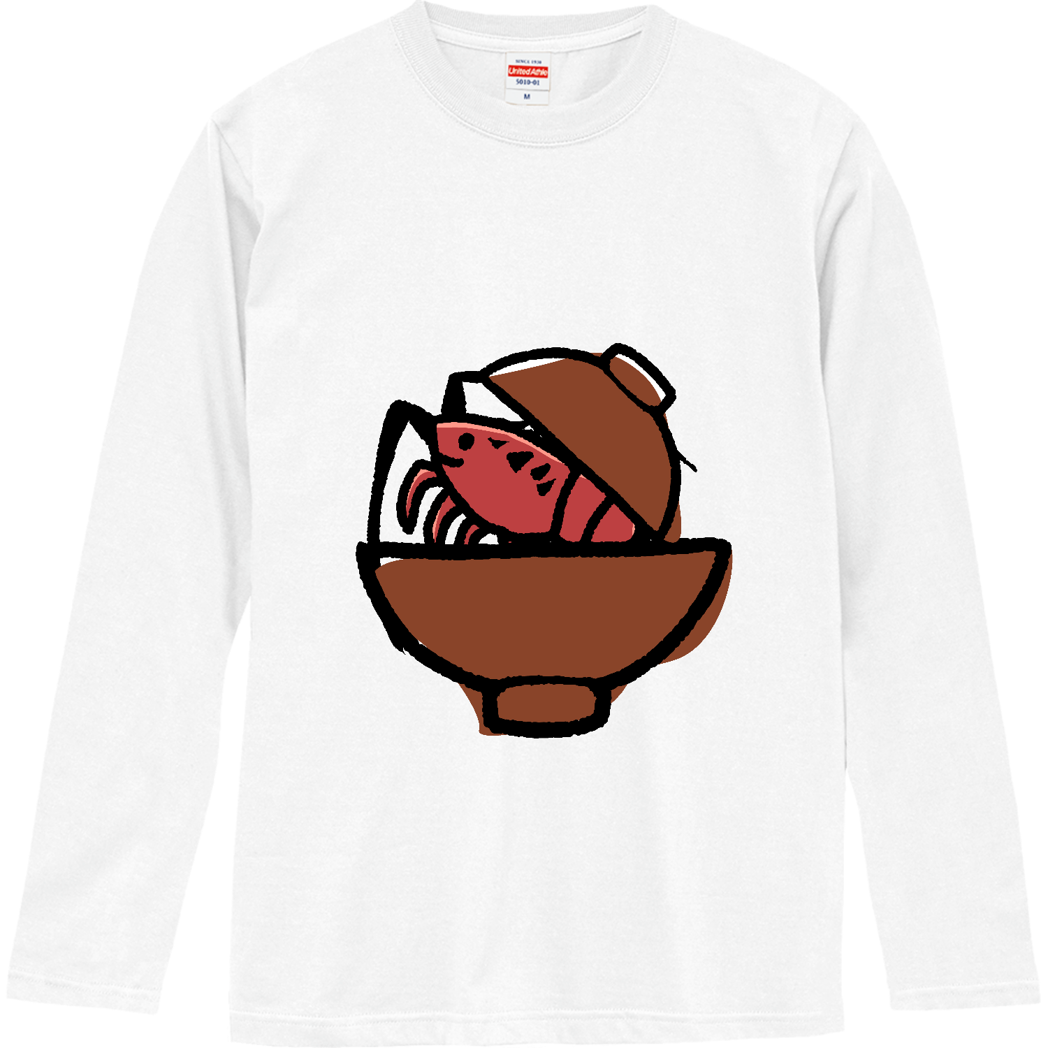 えびちゃんどんぶり ロングスリーブTシャツ
