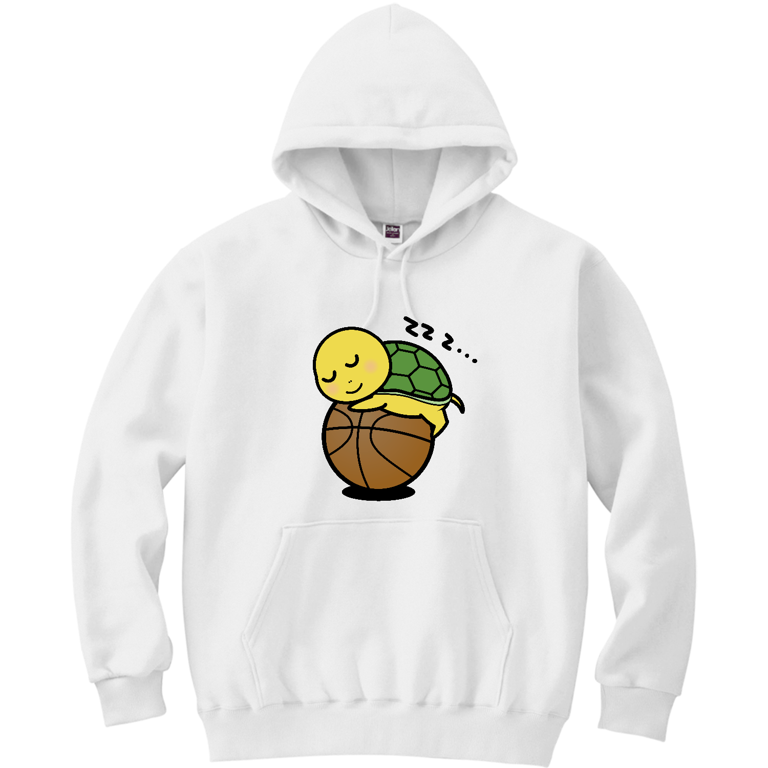 バスケ亀 軽量プルパーカー (長袖プリント)