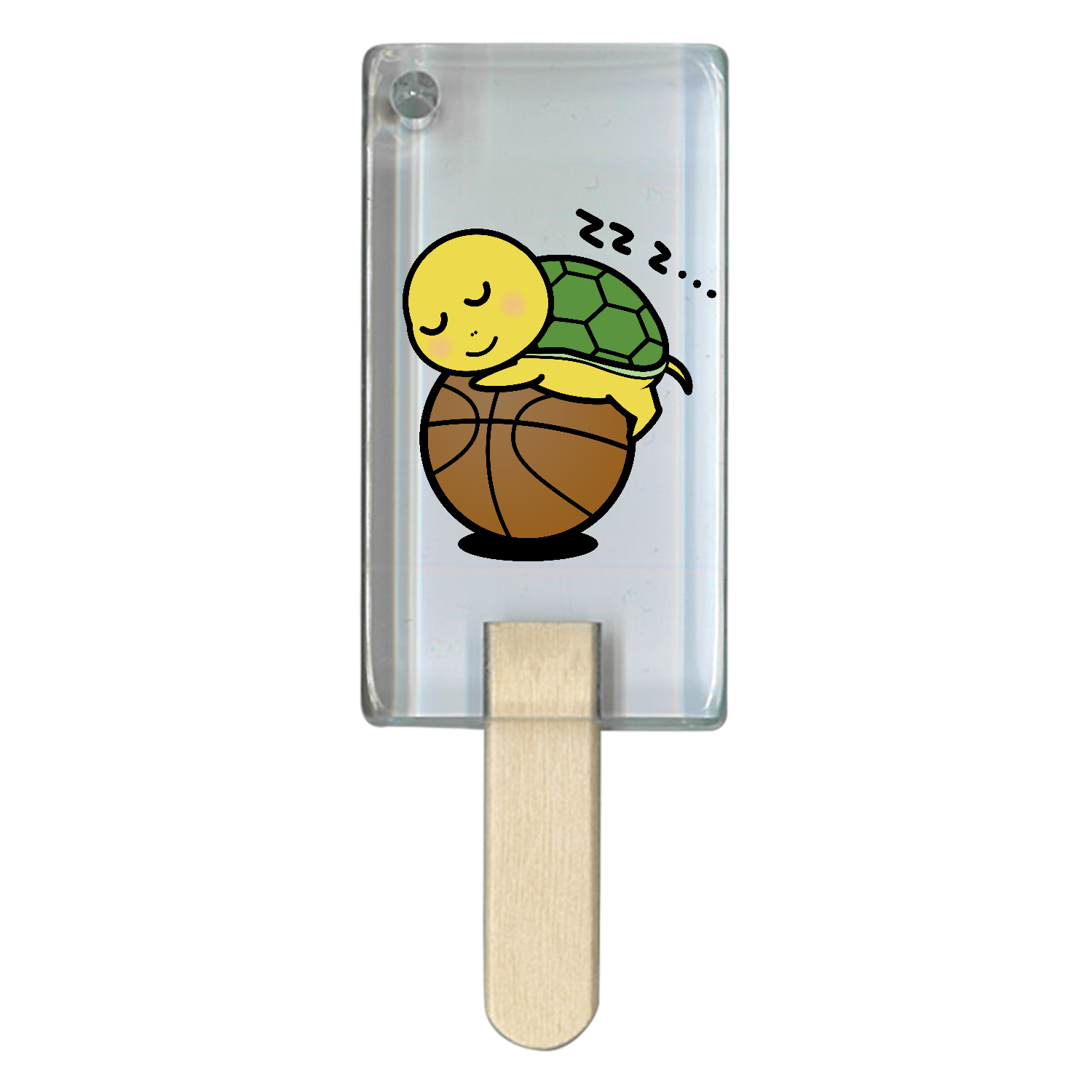 バスケ亀 アイス型アクリルチャーム