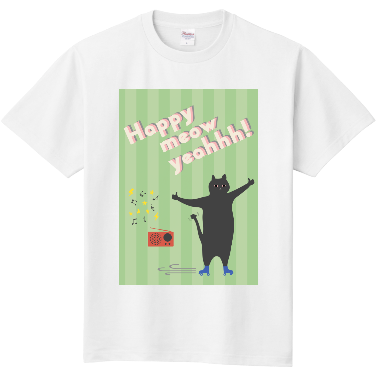 Happy Meow Yeahhh! Cat 定番Ｔシャツ