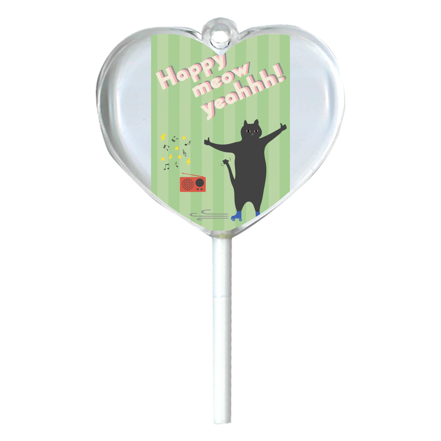 Happy Meow Yeahhh! Cat ハートキャンディアクリルチャーム