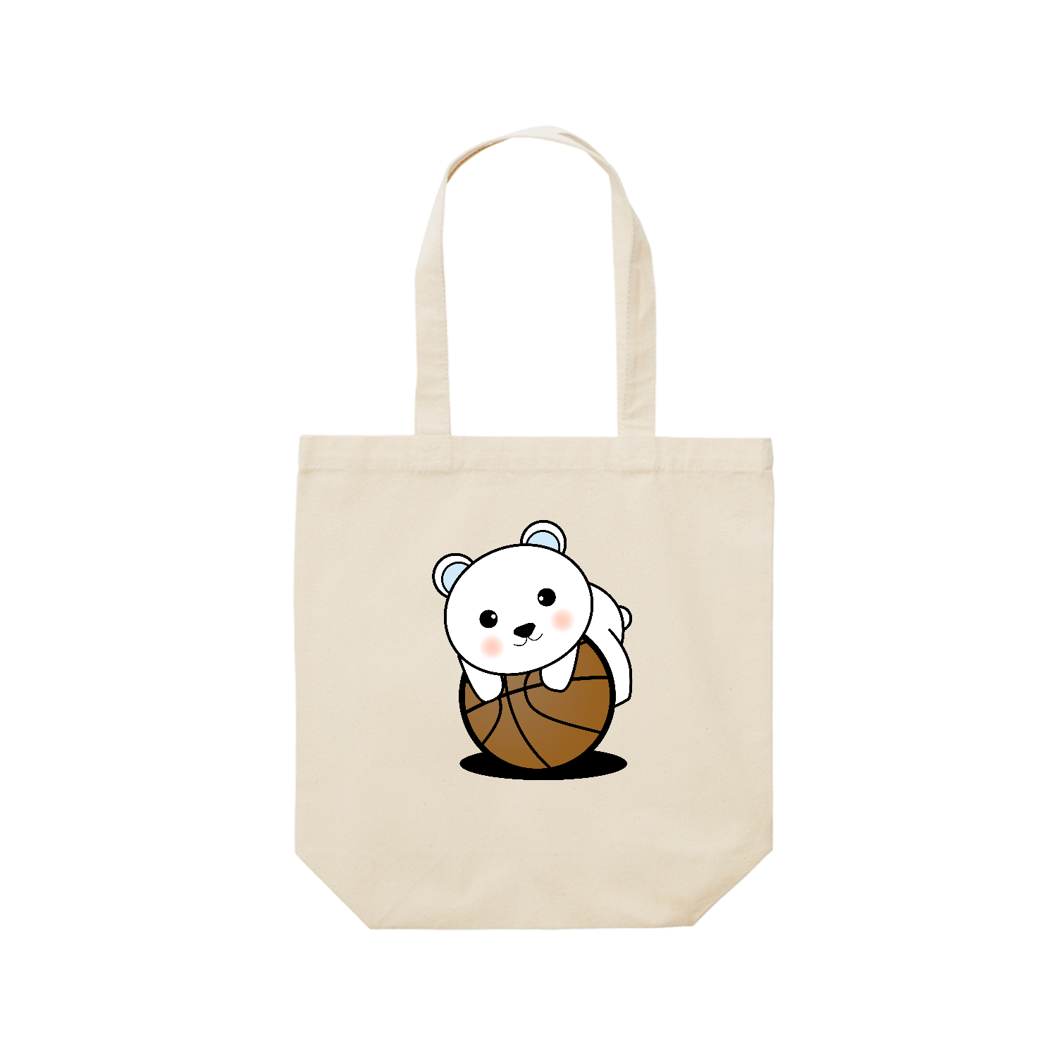 シロクマバスケちゃん キーホルダー｜チコデザ - オリラボマーケット