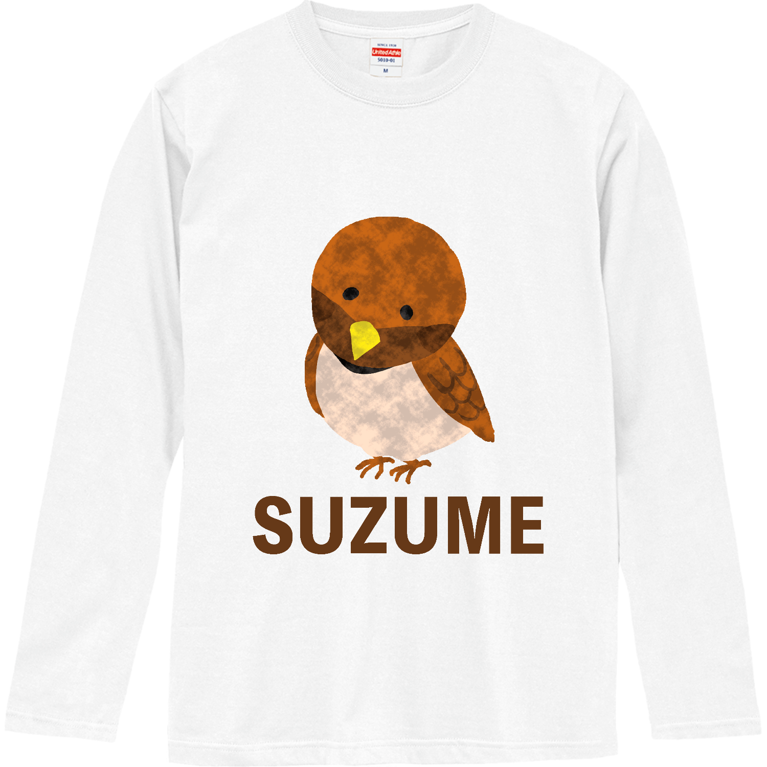 可愛いスズメちゃん ロングスリーブTシャツ