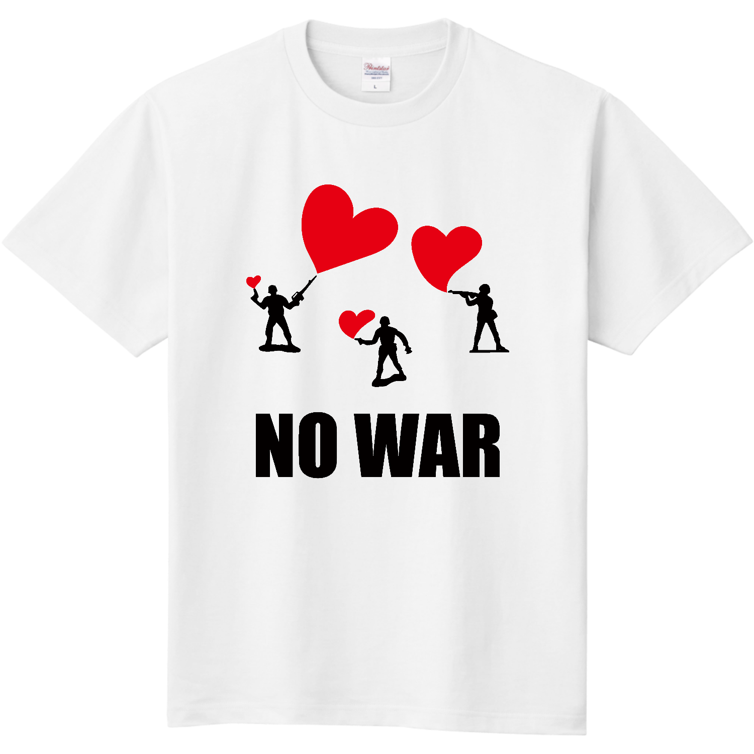 NO WAR【戦争反対・メッセージ・反戦・平和・ハート】 ポーチ 