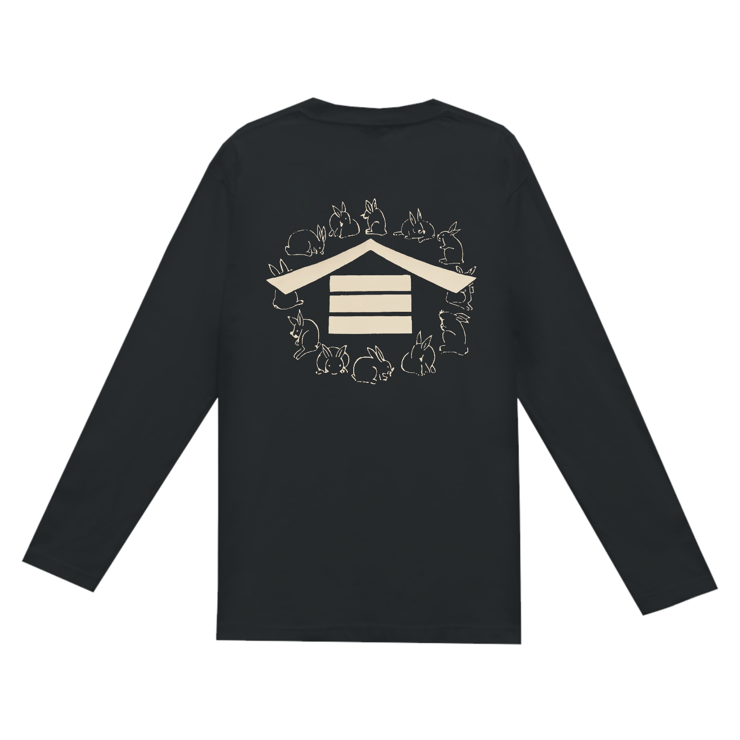 小豆島ヤマサン醤油屋なりきりTシャツ（オールドベージュ）ヘビーウェイト長袖Ｔシャツ (長袖プリント可)2
