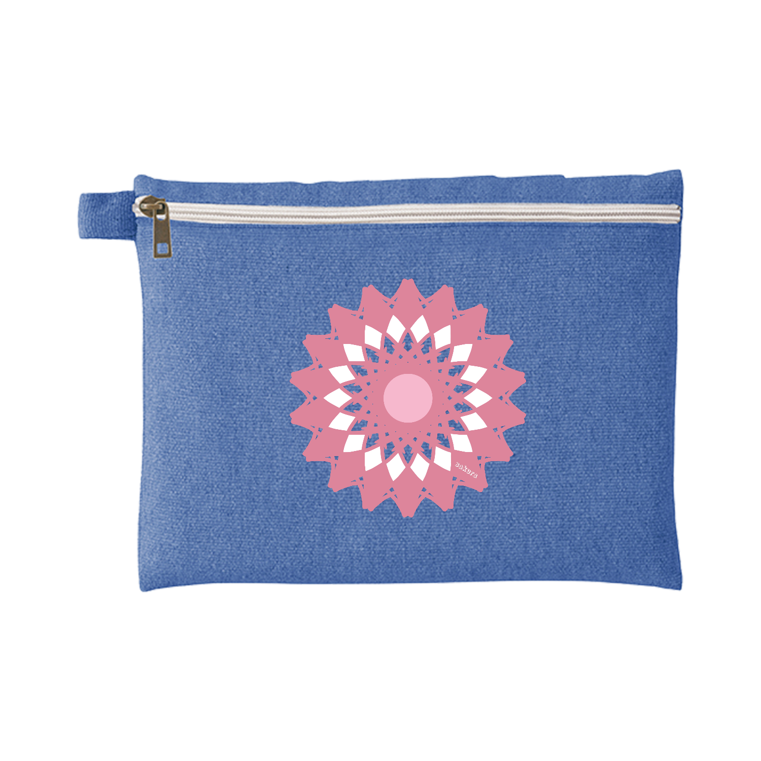 さくら シャンブリックキャンバスフラットポーチ（L）