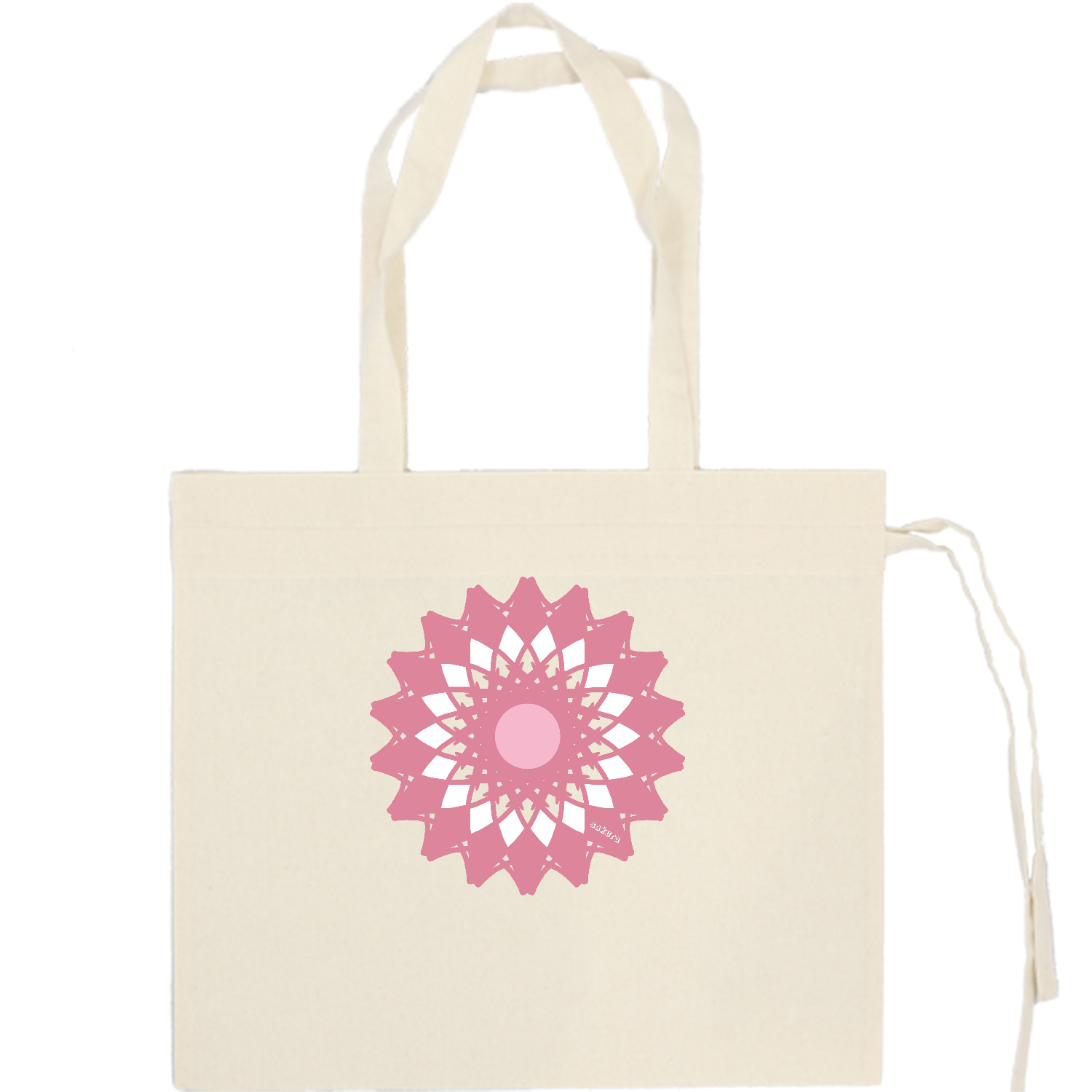 さくら 厚手コットンギャザーバッグ