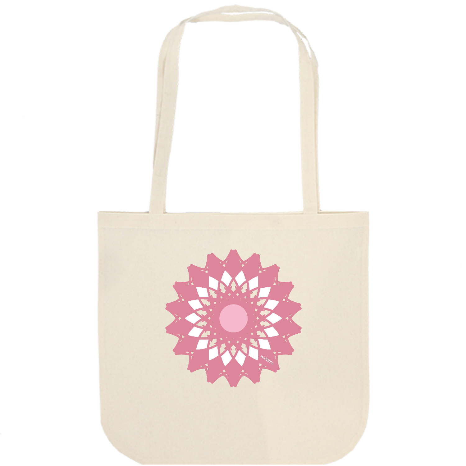 さくら 厚手コットンラウンドボトムバッグ(M)
