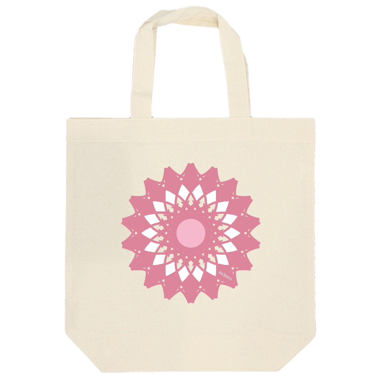 さくら 厚手コットンマチ付トート(M)