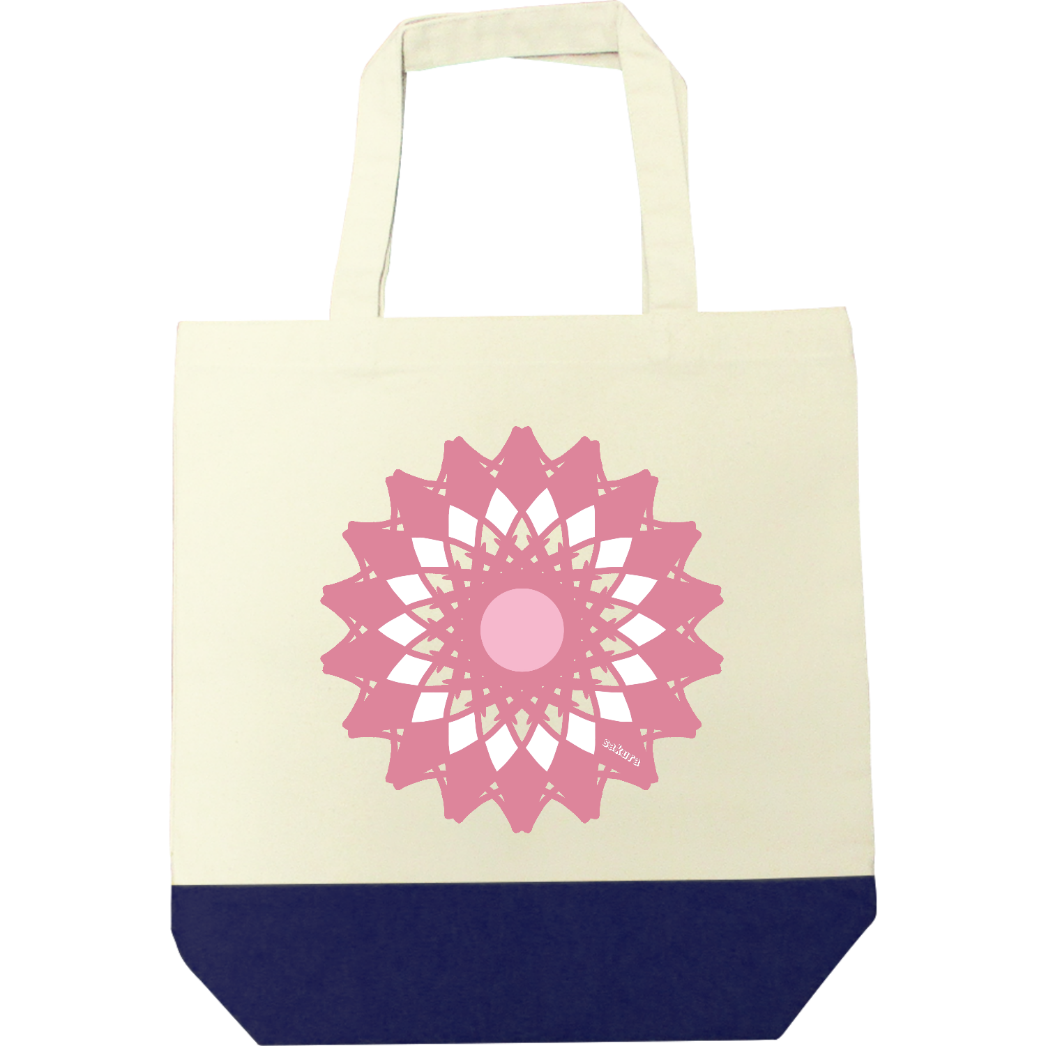 さくら キャンバスツートントートバッグ（M)