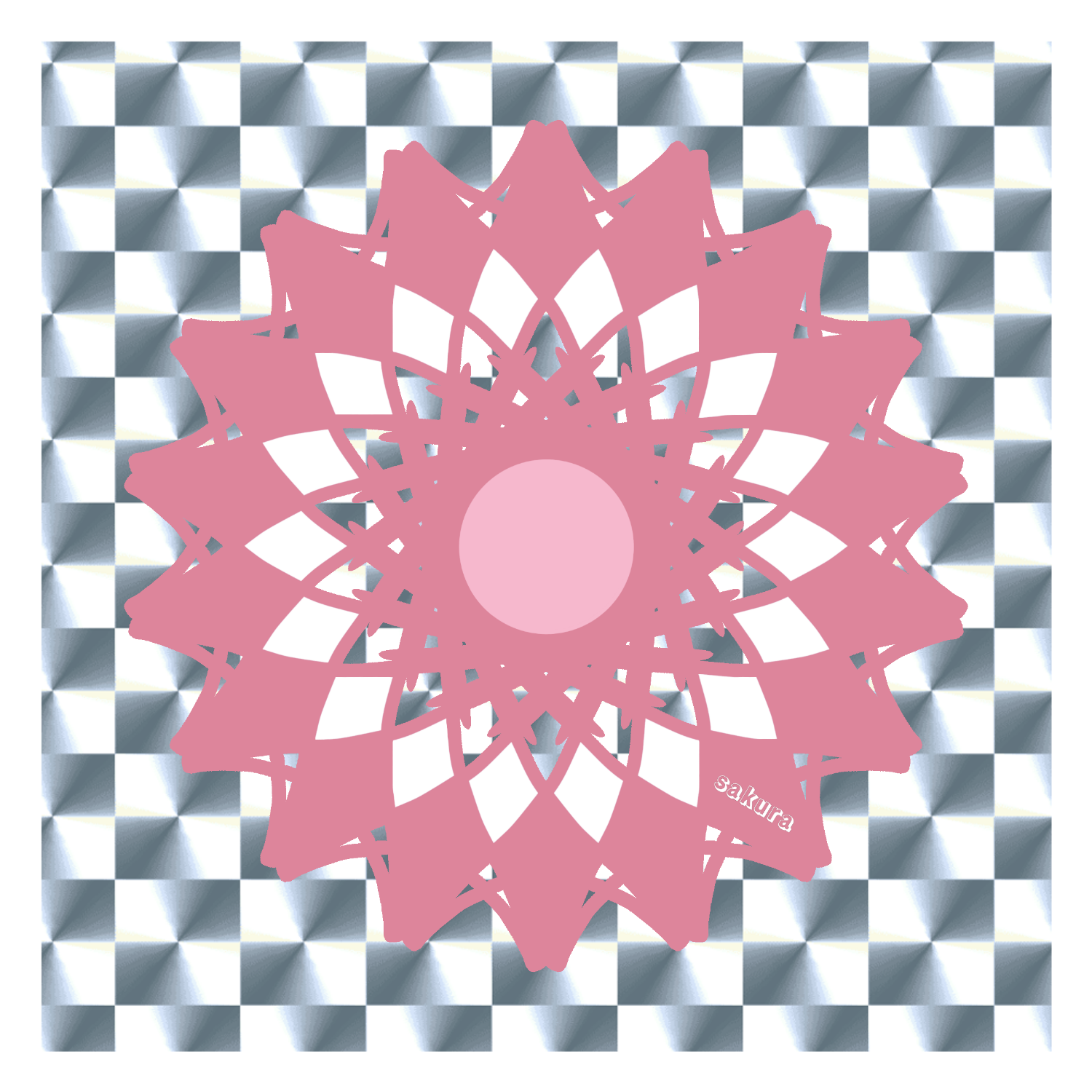 さくら キラキラシール　シルバー