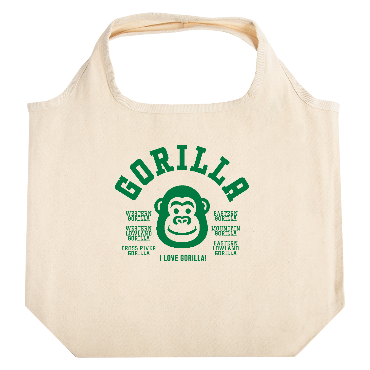 GORILLA ゴリラ大好き 3 たためるマルシェ【白プリントあり】
