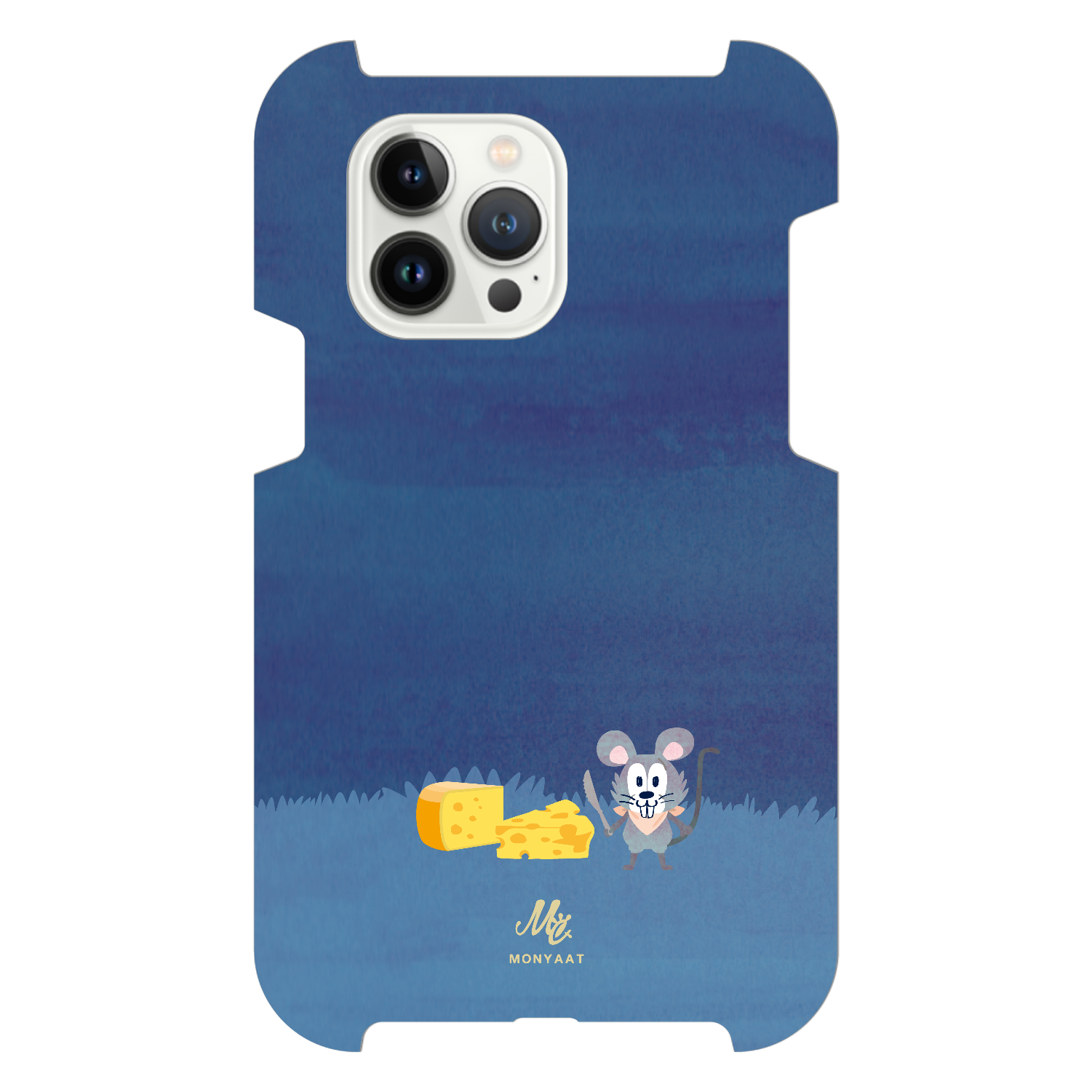チーズはここに！B 側表面印刷iPhoneケース｜DECORUDE -でこるで