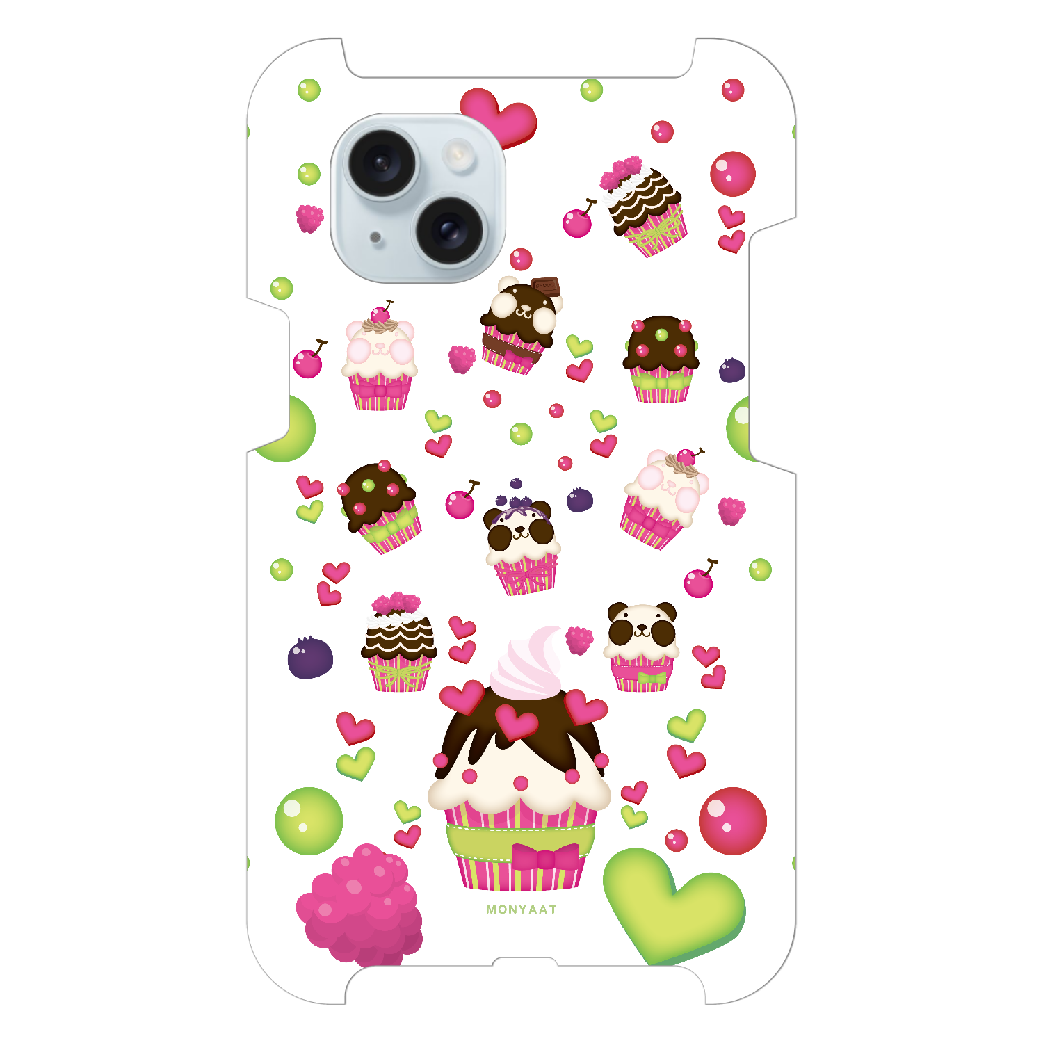 ズレちゃんDEカップケーキ　パンダのズレてもぱんだズレぱんだちゃん iPhone15 Plus