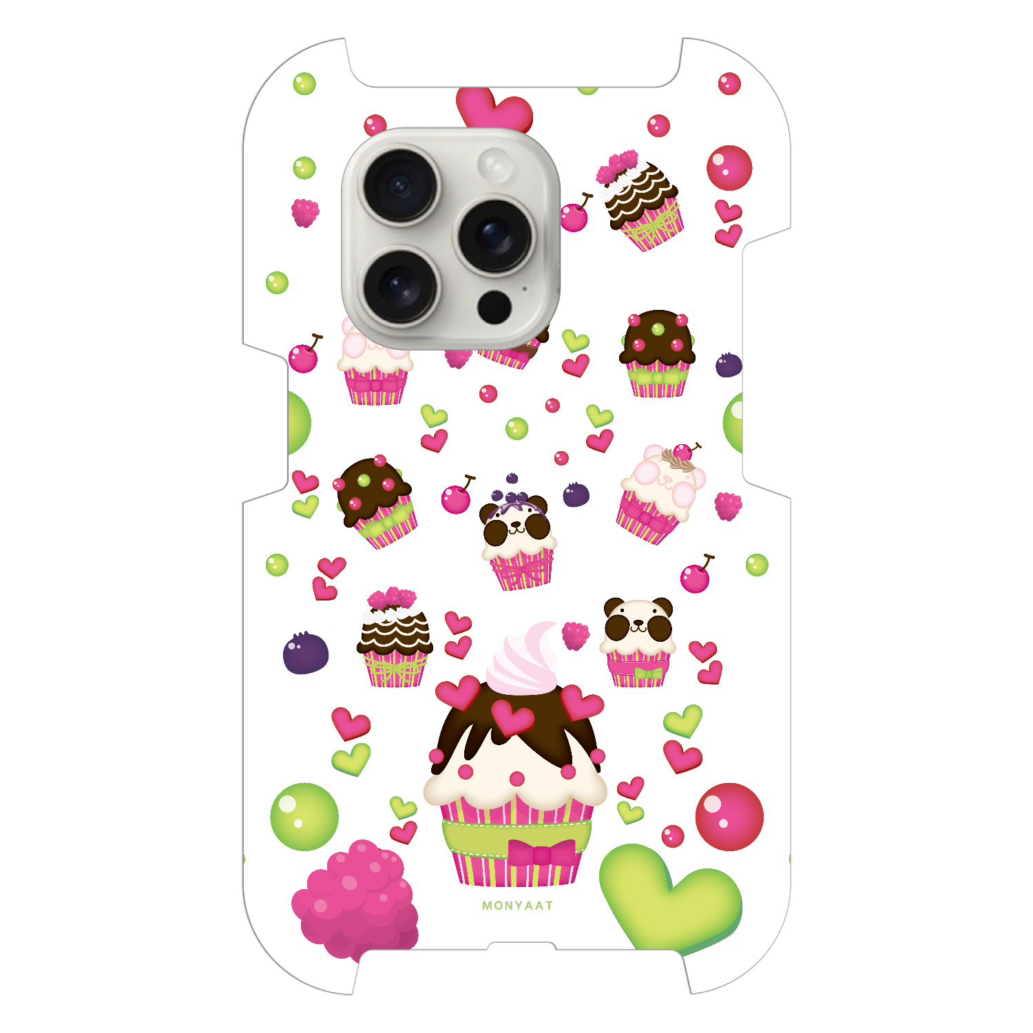 ズレちゃんDEカップケーキ　パンダのズレてもぱんだズレぱんだちゃん iPhone15 Pro