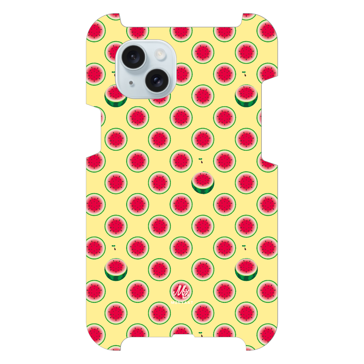 水玉模様は輪切りのスイカ　スイカの冒険 iPhone15 Plus