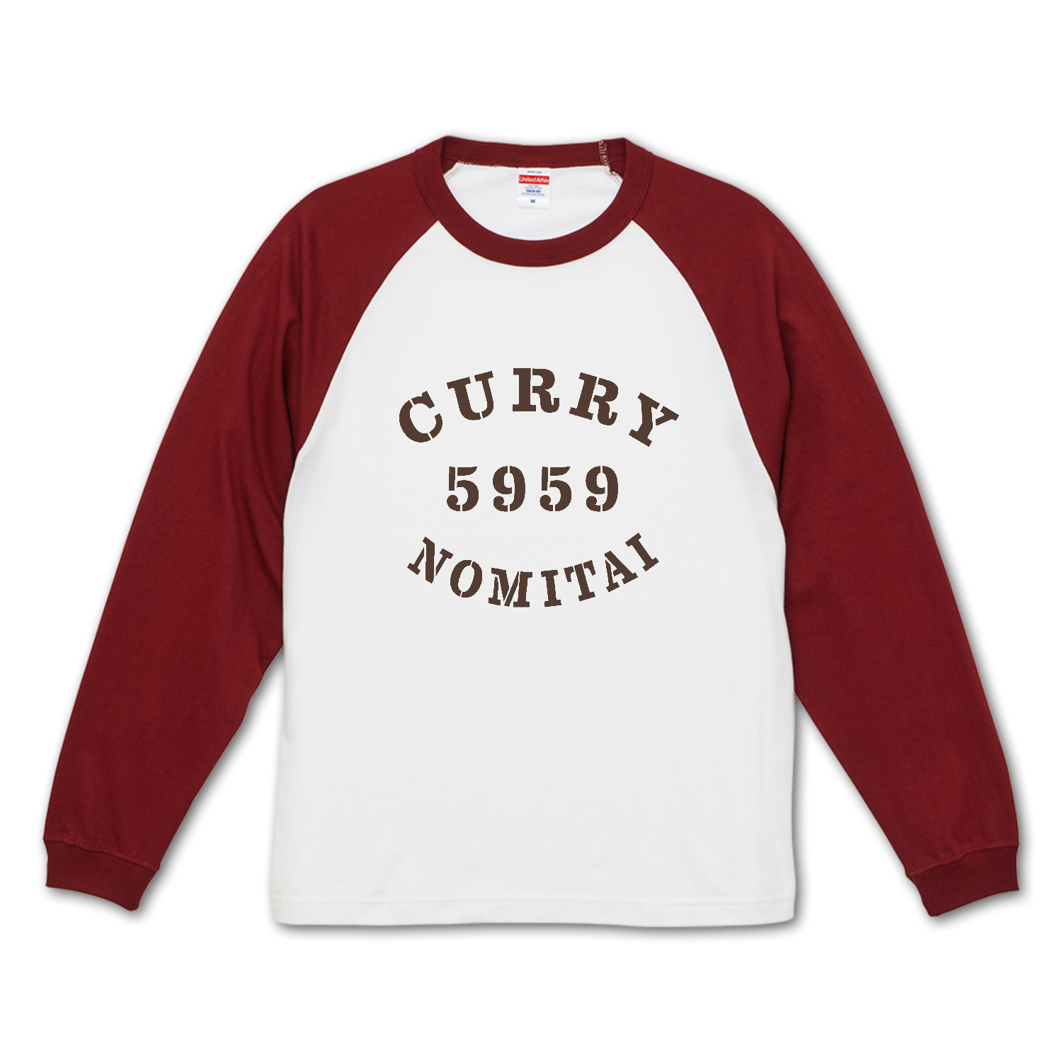 CURRY 5959 NOMITAI カレーごくごく飲みたいラグランロングスリーブT 