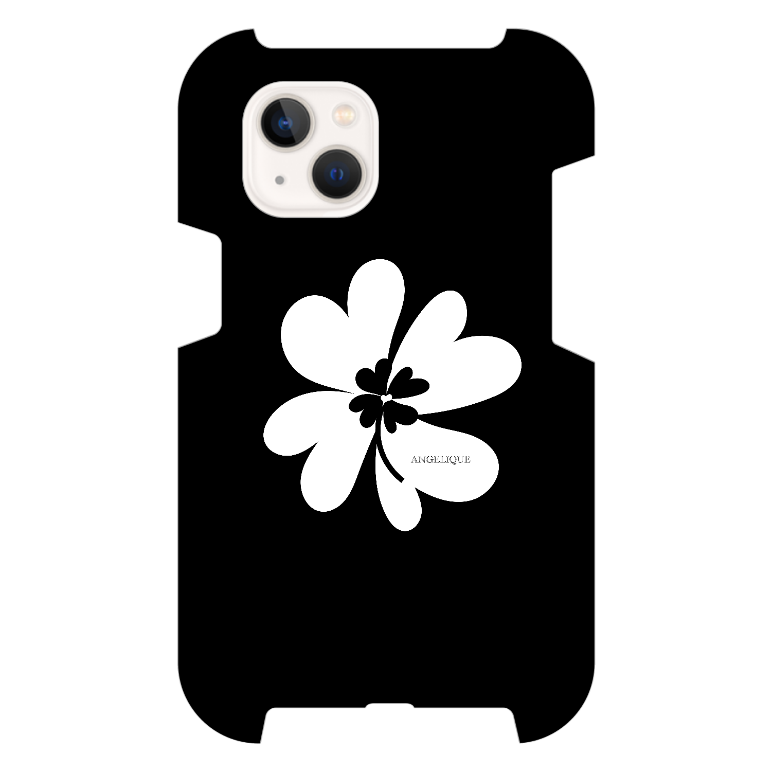大人な感じの幸せクローバー　ブラック♣️iPhone141