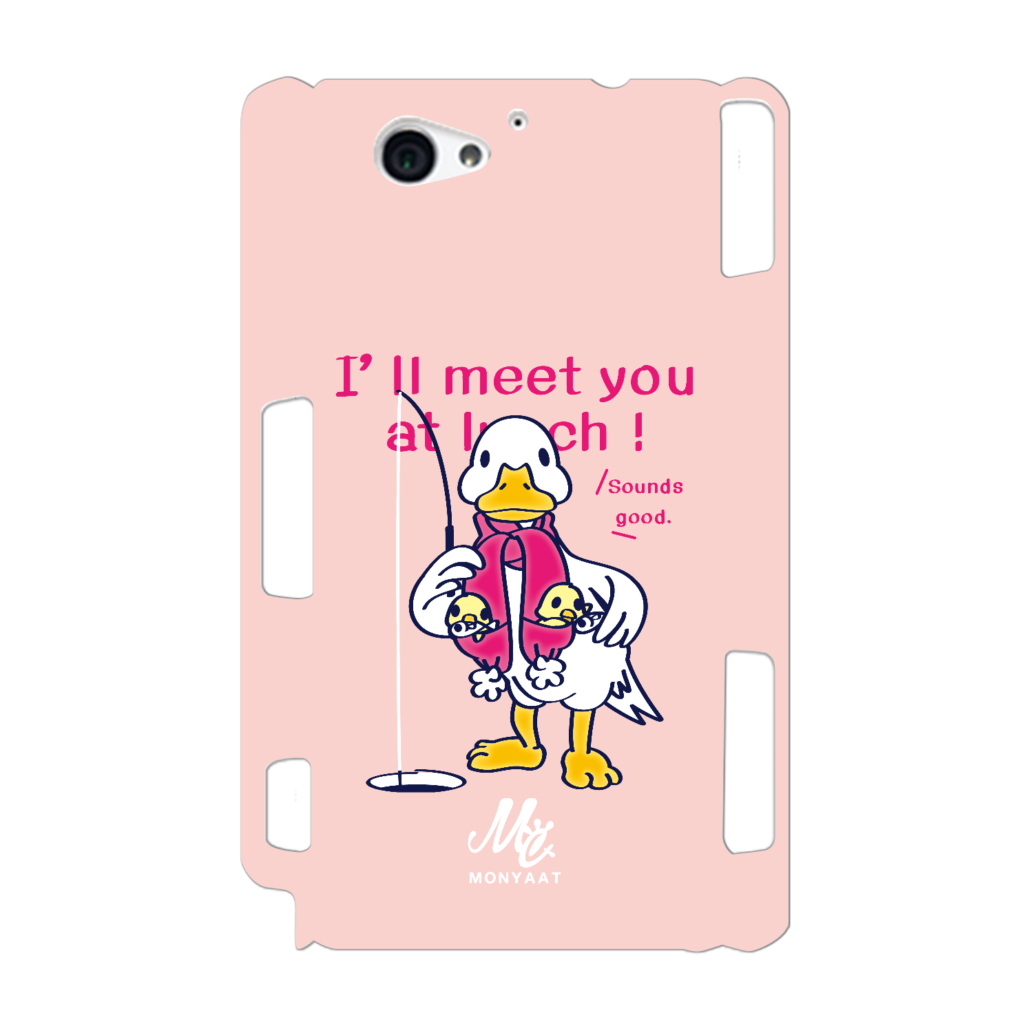 あひるのおひるさんのサカナ釣り ピンク Xperia A2(SO-04F)