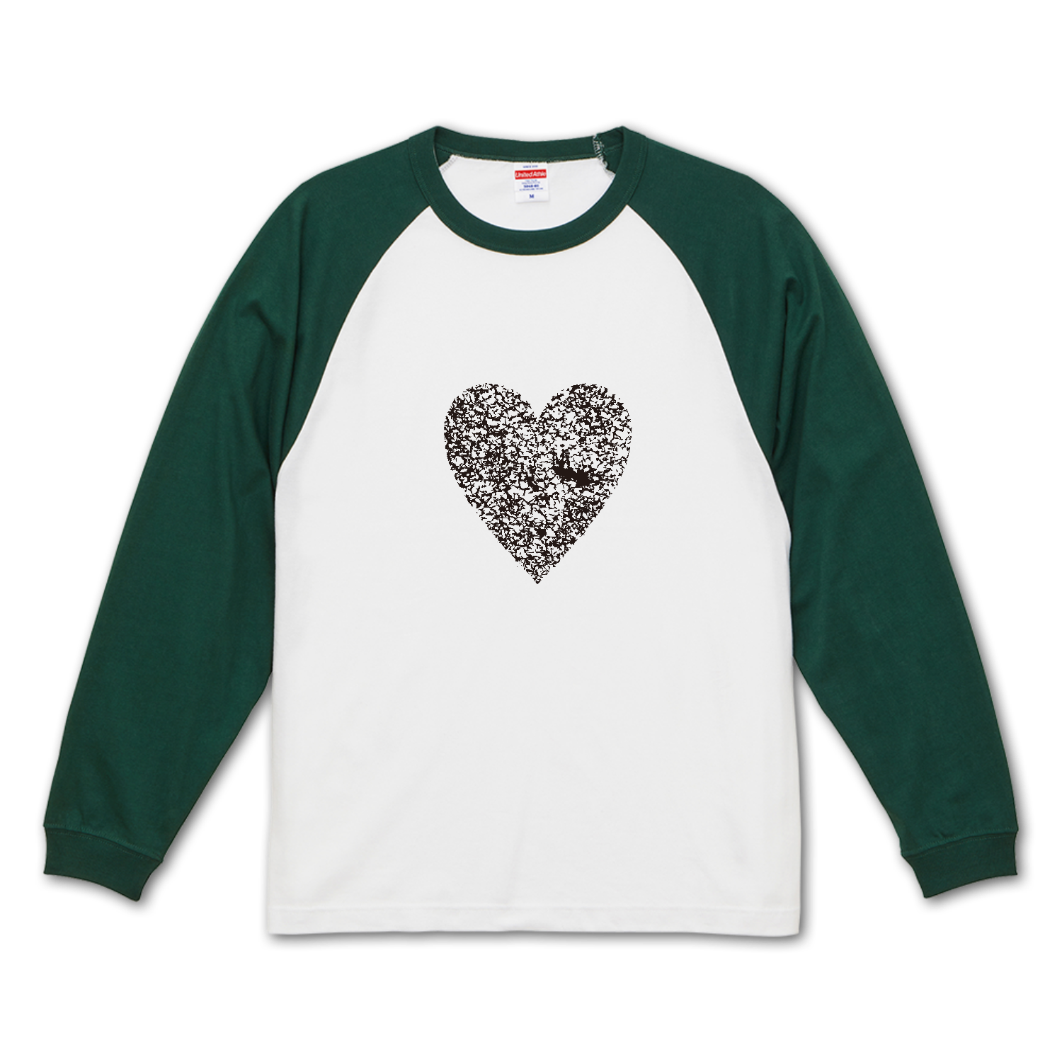 vintage ♥︎・ヴィンテージ ハート 2 ラグランロングスリーブTシャツ（1.6インチリブ）