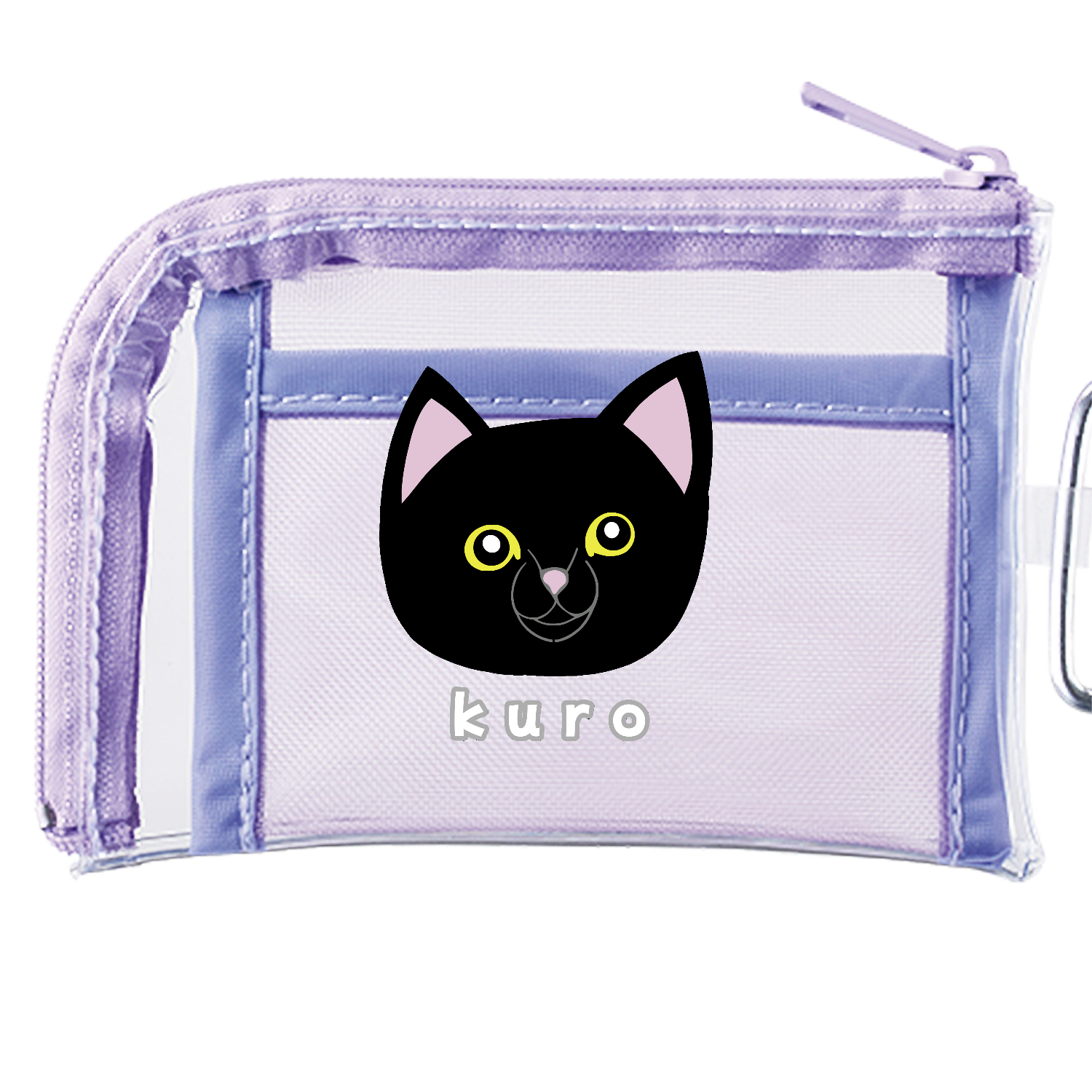 くろねこちゃん メッシュポケットクリアミニポーチ