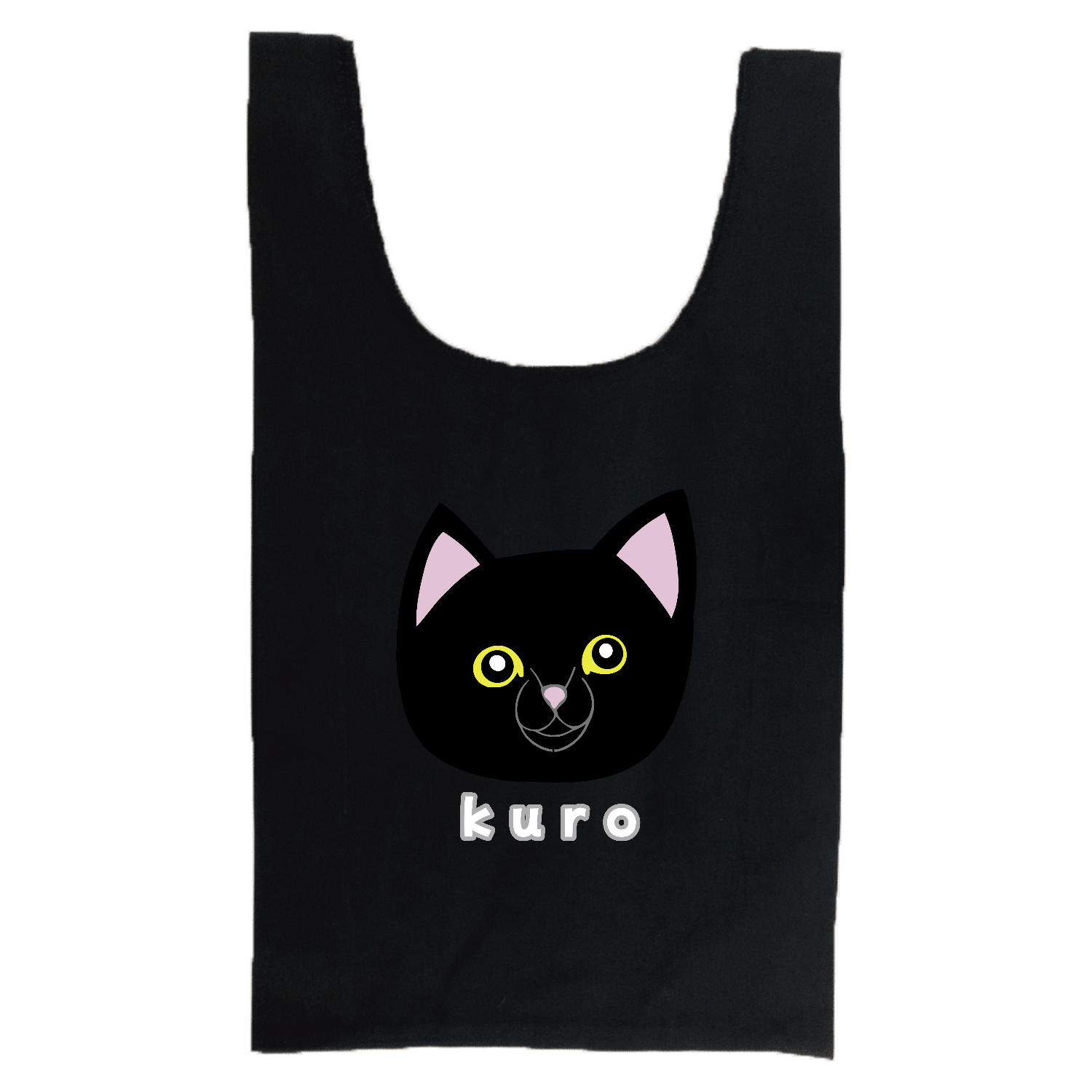 くろねこちゃん 厚手コットンマルシェバッグ（Ｍ）