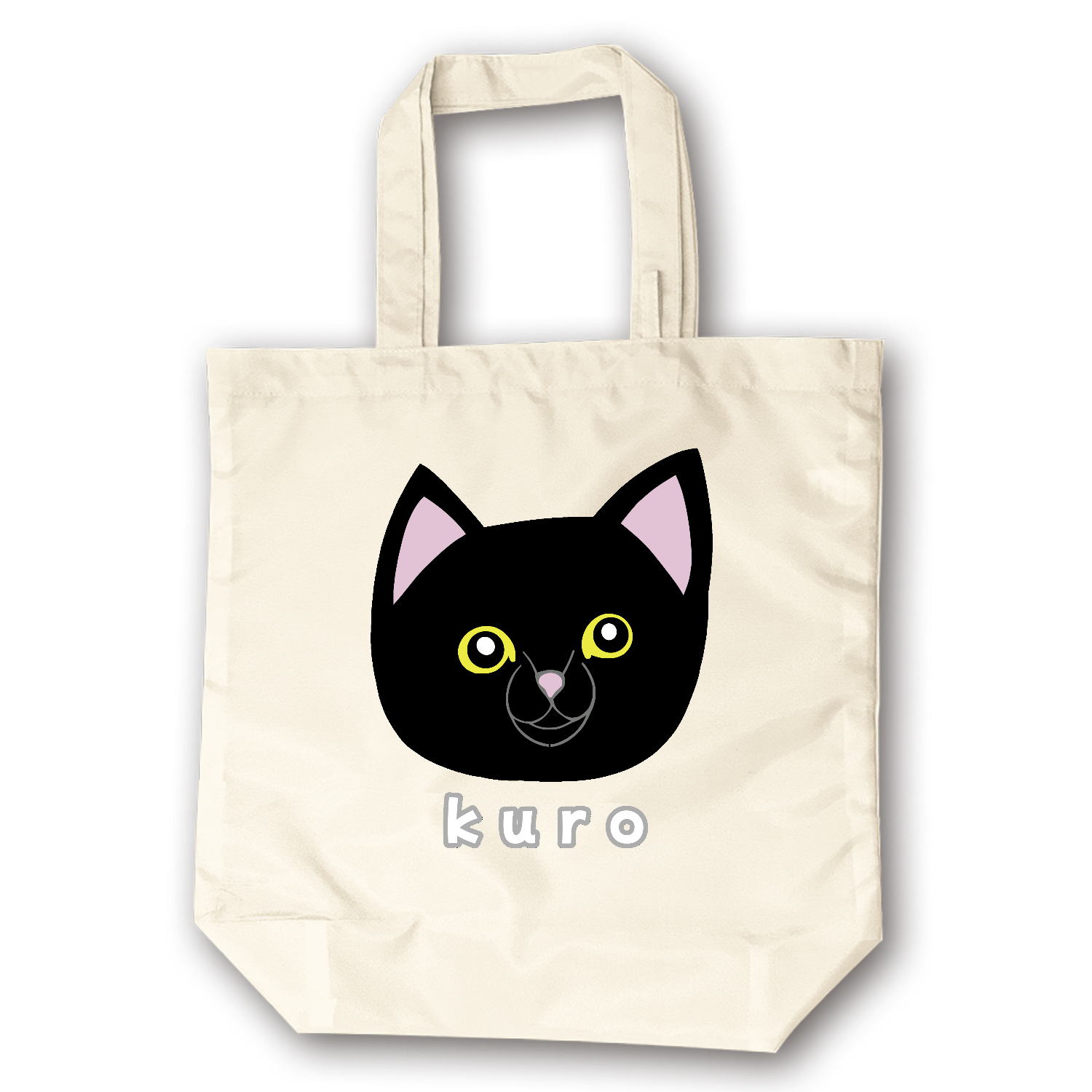 くろねこちゃん コンパクトバッグ（M）ポーチ付き