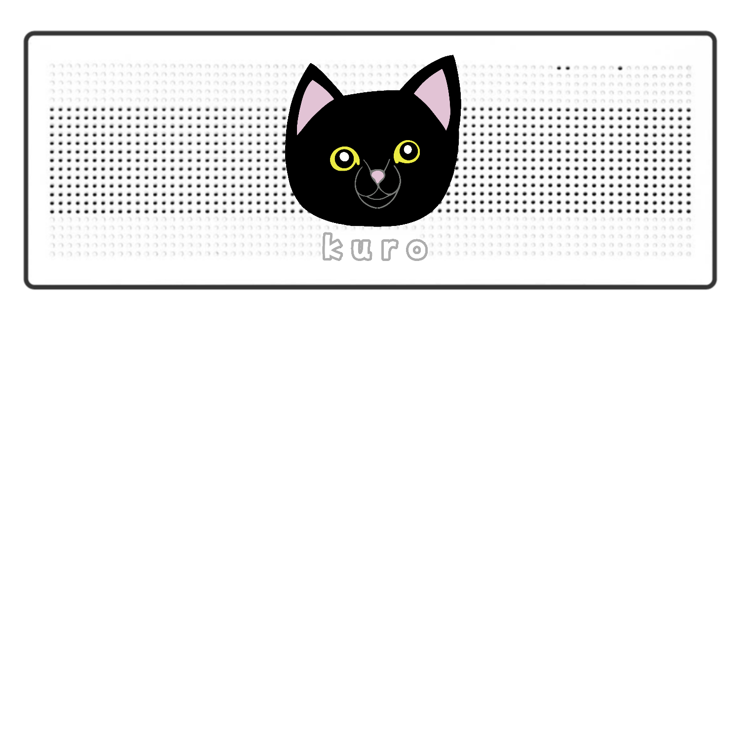 くろねこちゃんBluetoothスピーカー 表のみプリント1