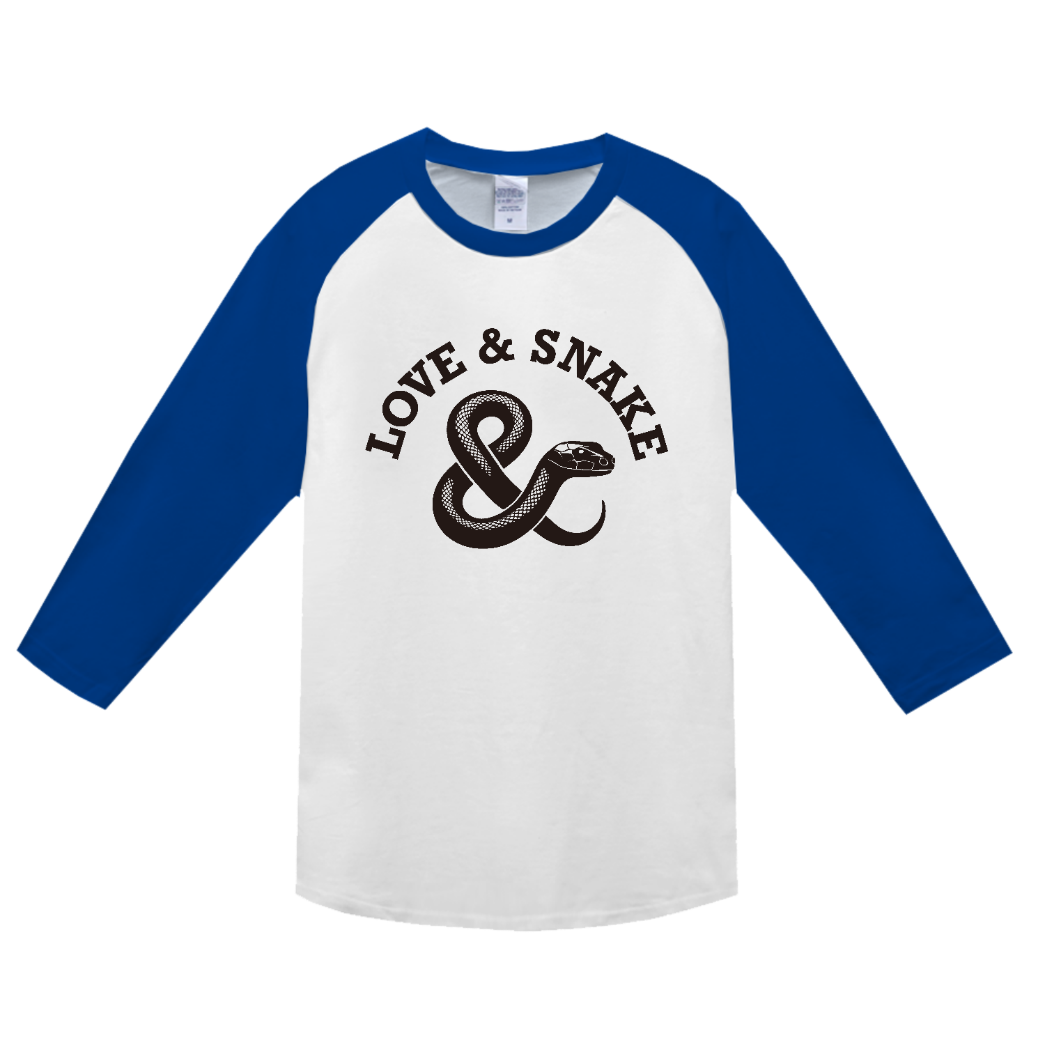 LOVE & SNAKE 1 ヘビーウェイトベースボールＴシャツ