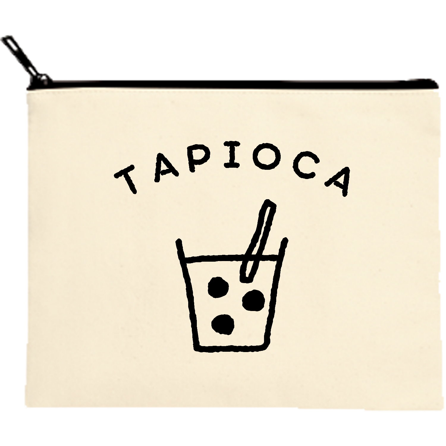 タピオカ・ドリンク【カフェ・スイーツ・ゆるイラスト】 ポーチ
