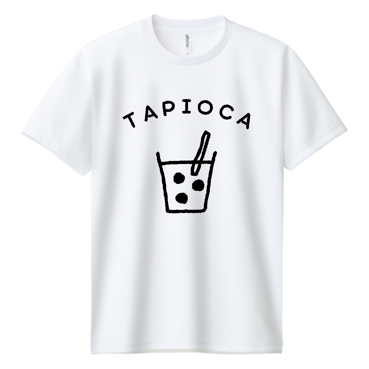 タピオカ・ドリンク【カフェ・スイーツ・ゆるイラスト】 Tシャツ