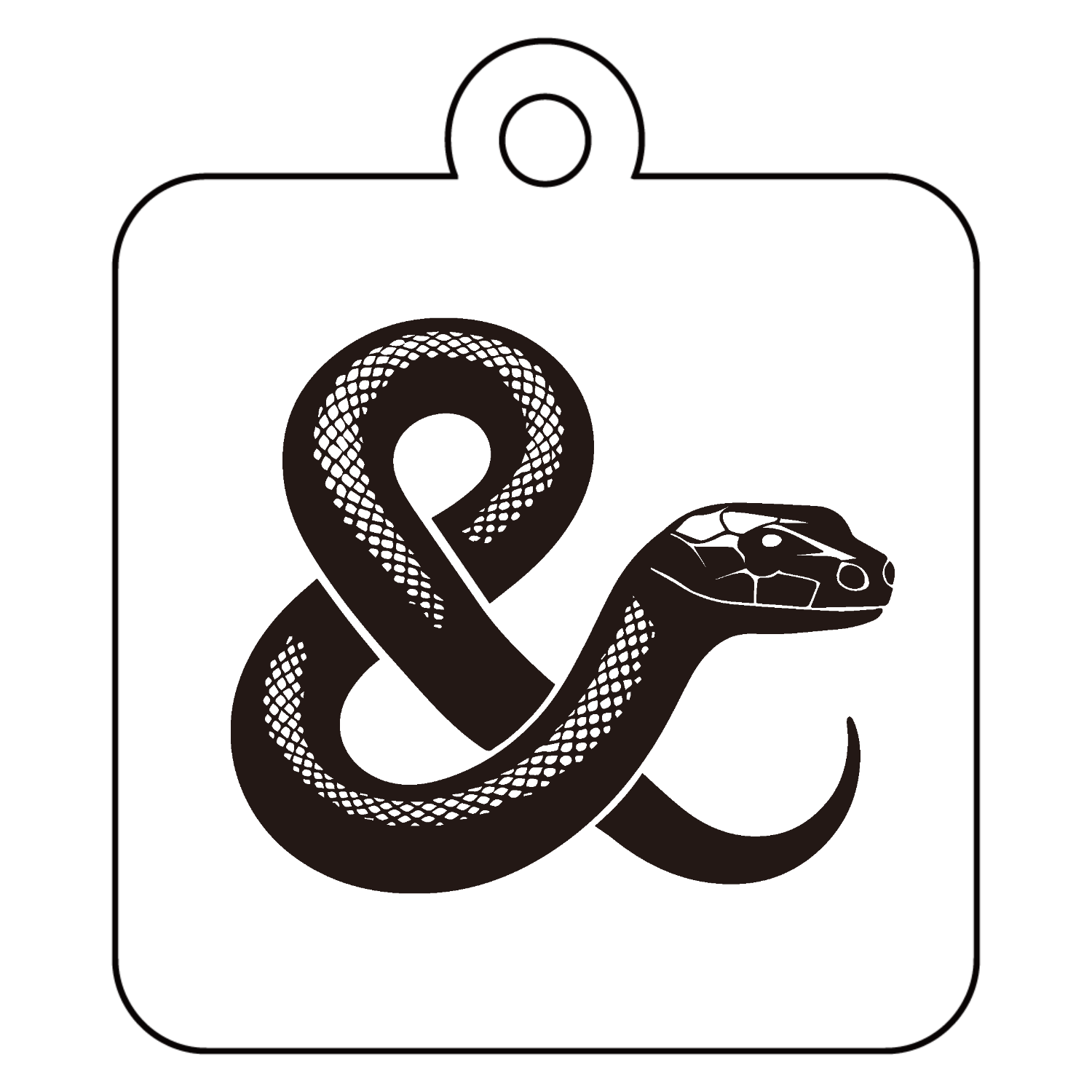 LOVE & SNAKE 2 アクリルキーホルダー　四角型 (4cm)