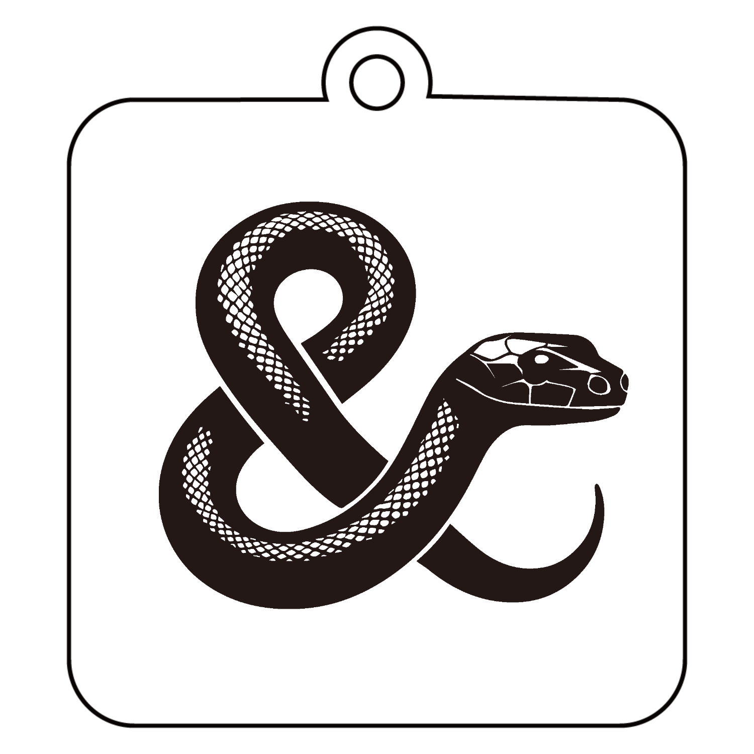 LOVE & SNAKE 2 アクリルキーホルダー　四角型 (6cm)