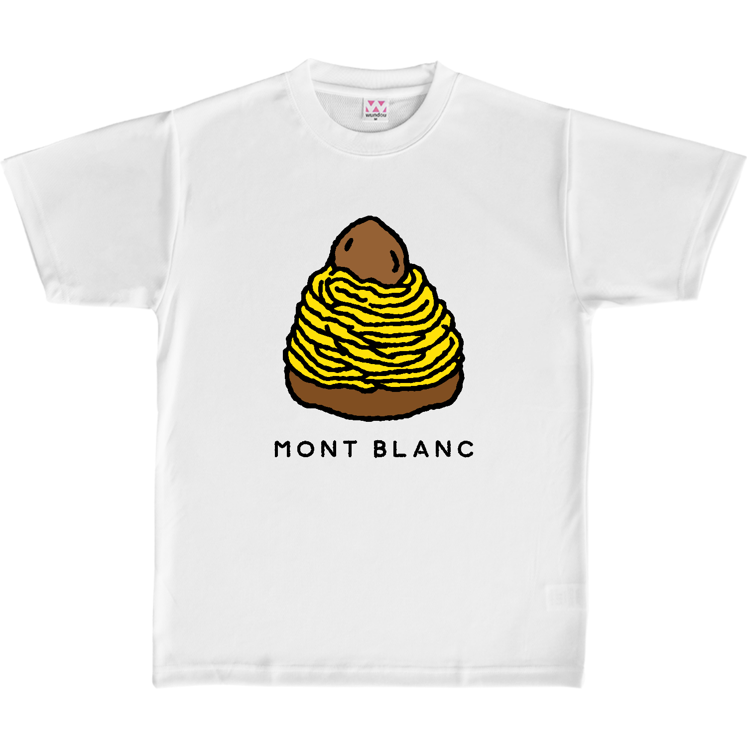 モンブラン【カフェ・スイーツ・ゆるイラスト】 定番ドライライトＴシャツ