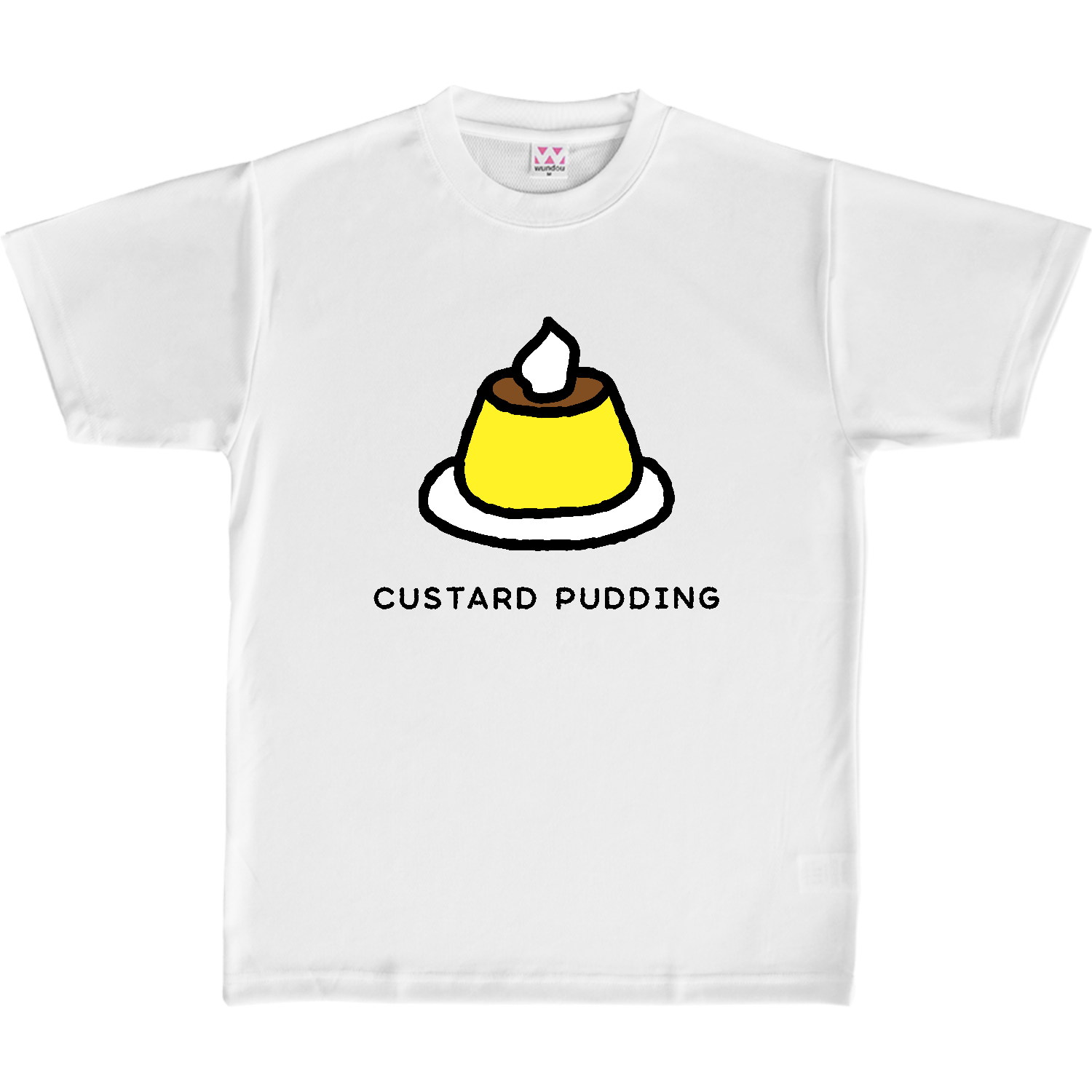 カスタードプリン【カフェ・スイーツ・ゆるイラスト】 定番ドライライトＴシャツ