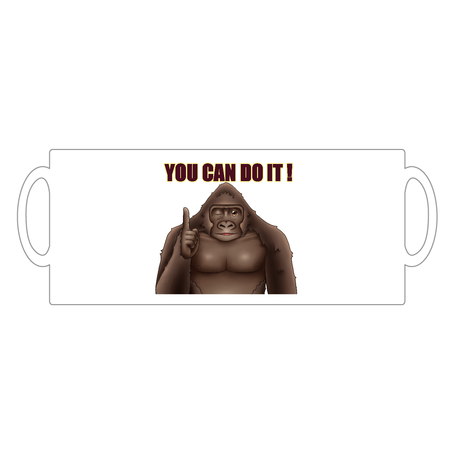 ポジティブゴリラ＃２ 陶器マグストレート（Ｍ＋）