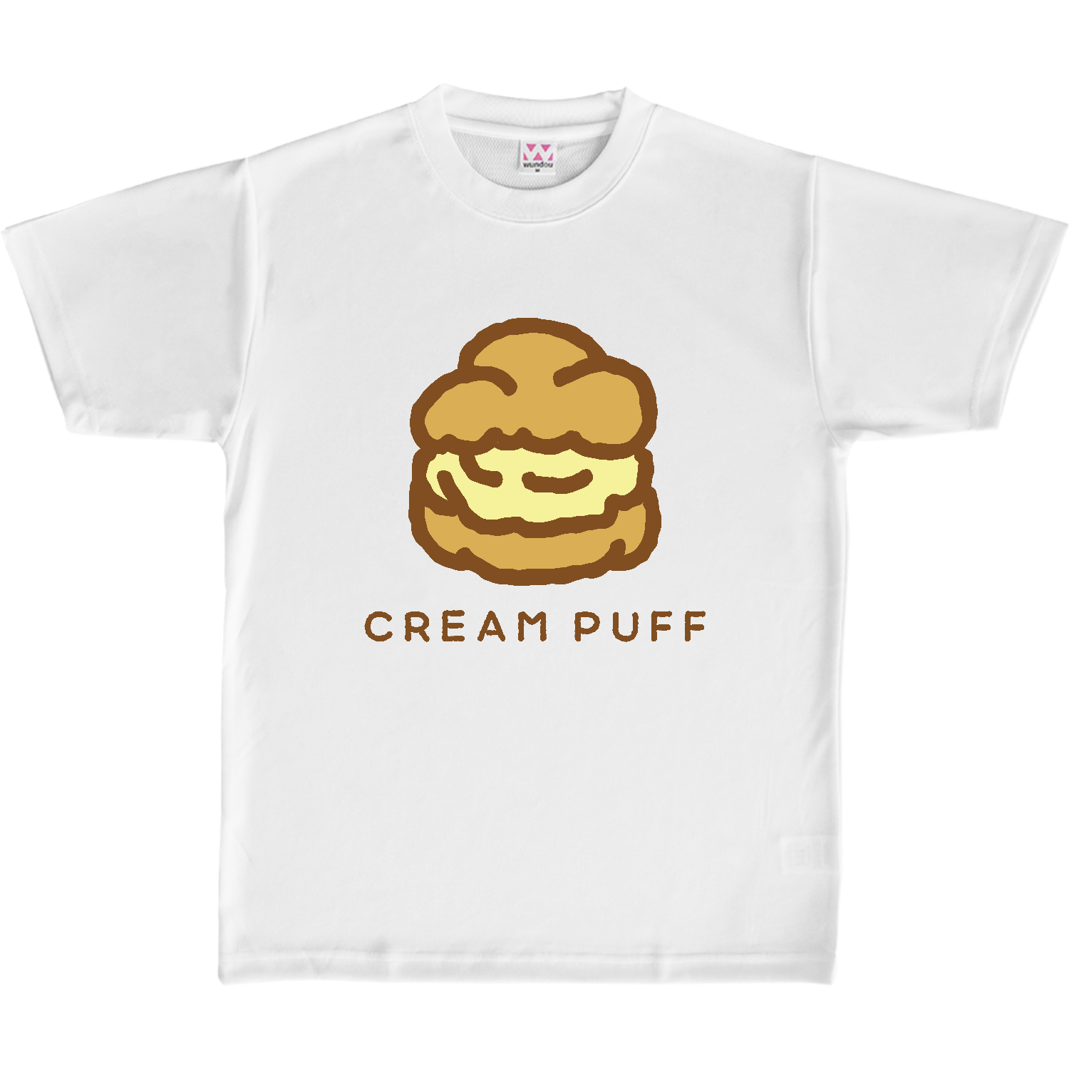 シュークリーム【カフェ・スイーツ・ゆるイラスト】 定番ドライライトＴシャツ