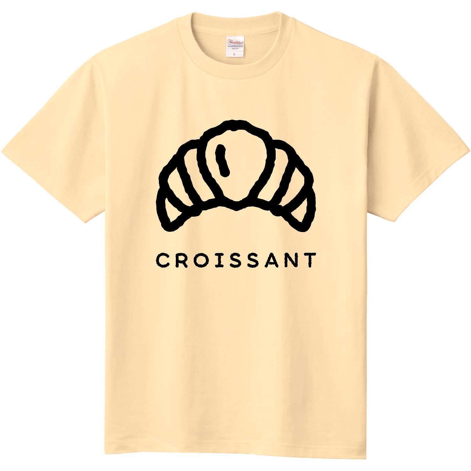 クロワッサン【カフェ・フード・ゆるイラスト】 定番Ｔシャツ