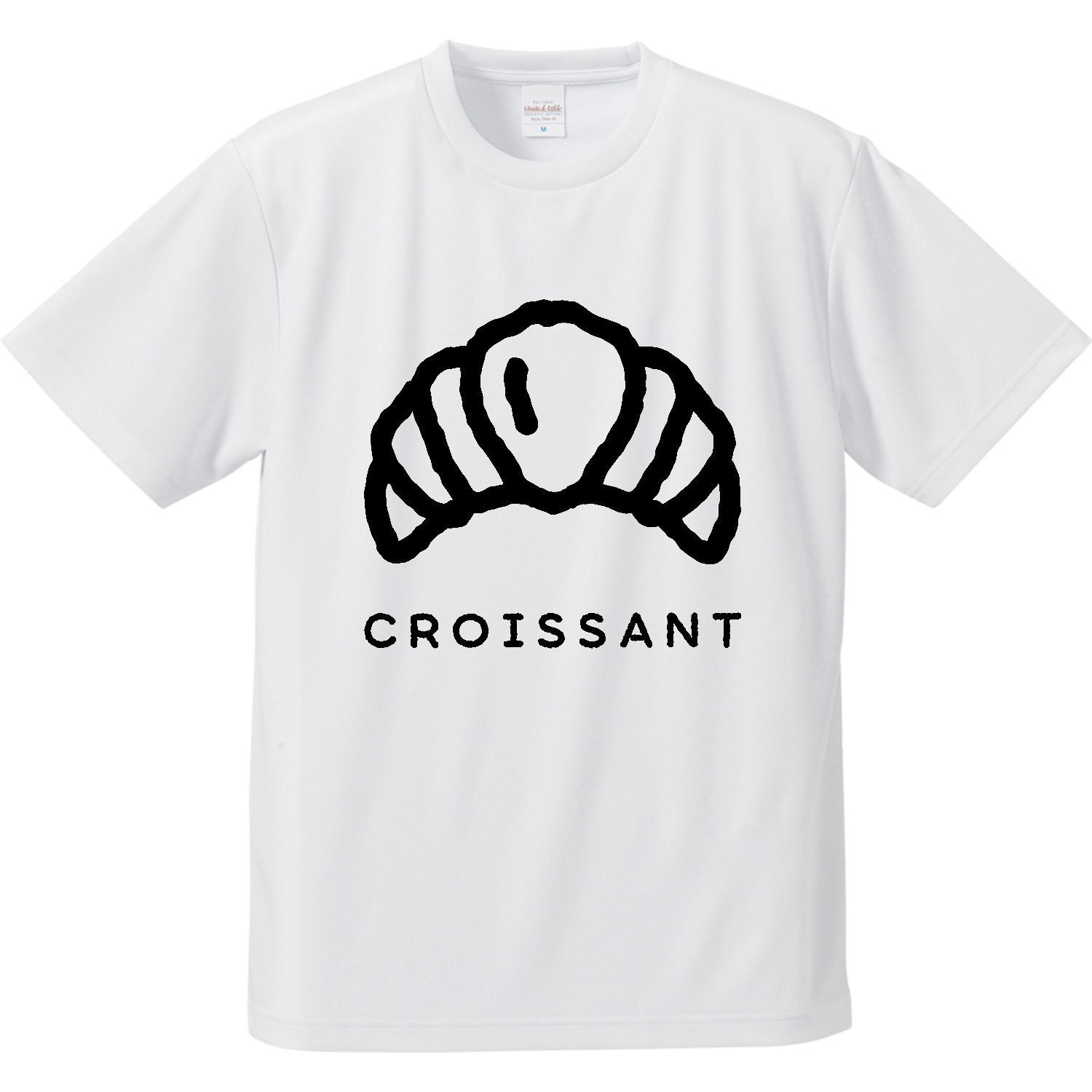 クロワッサン【カフェ・フード・ゆるイラスト】 ドライアスレチックTシャツ