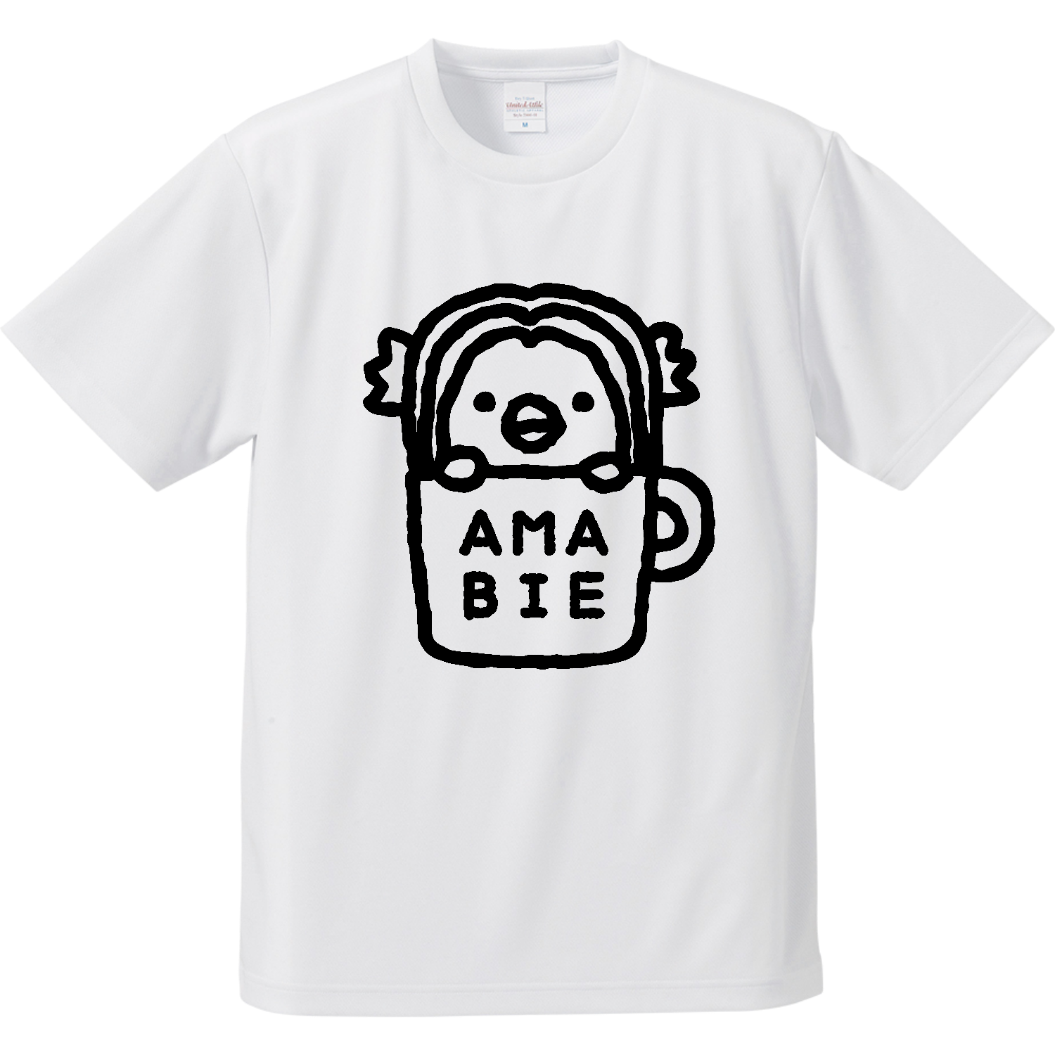 アマビエ・コーヒー【カフェ・ゆるイラスト】 ドライアスレチックTシャツ