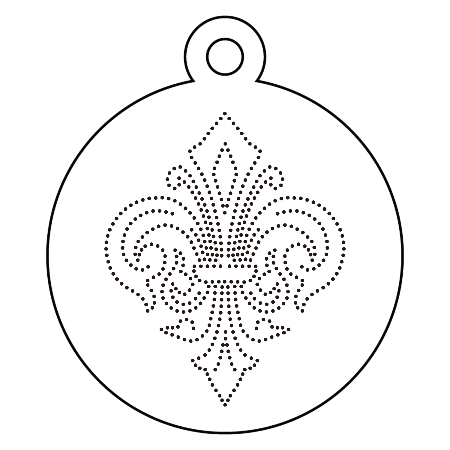 fleur-de-lis フルール・ド・リス 02 アクリルキーホルダー　丸型 (4cm)