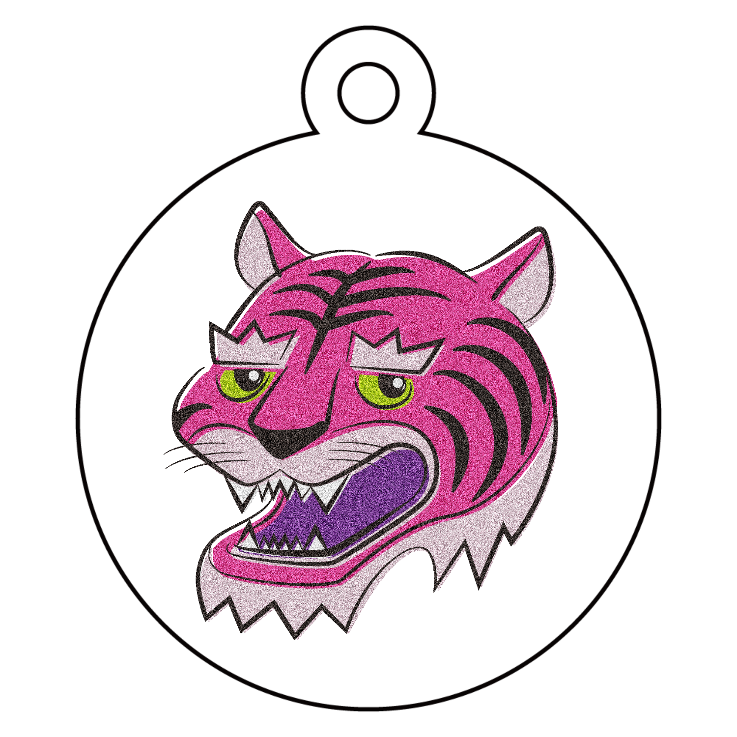 Pink Tiger  アクリルキーホルダー　丸型 (4cm)