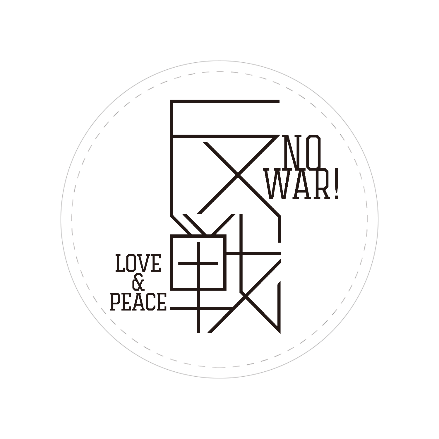 反戦 NO WAR!  5 44mm缶バッジ