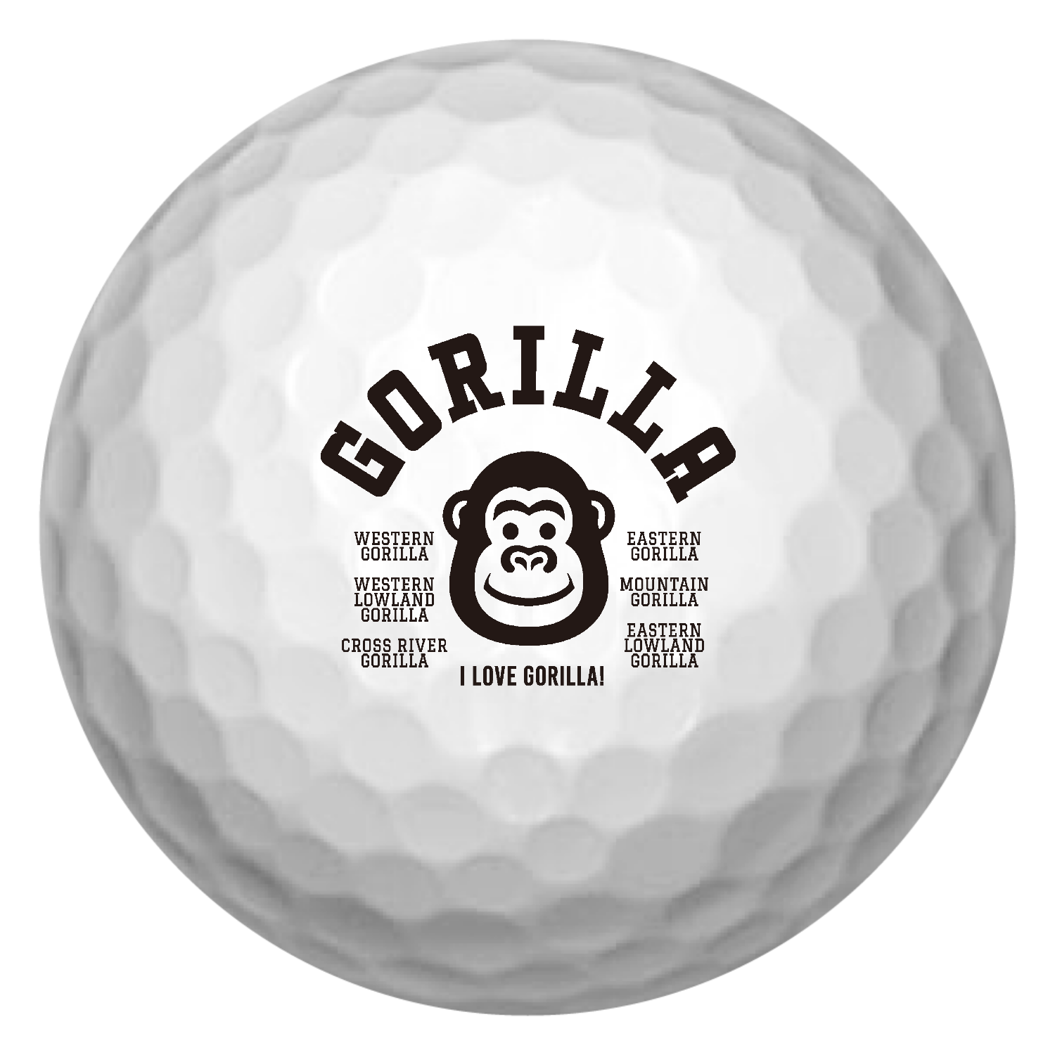 GORILLA ゴリラ大好き 2 ゴルフボール(3個セット)
