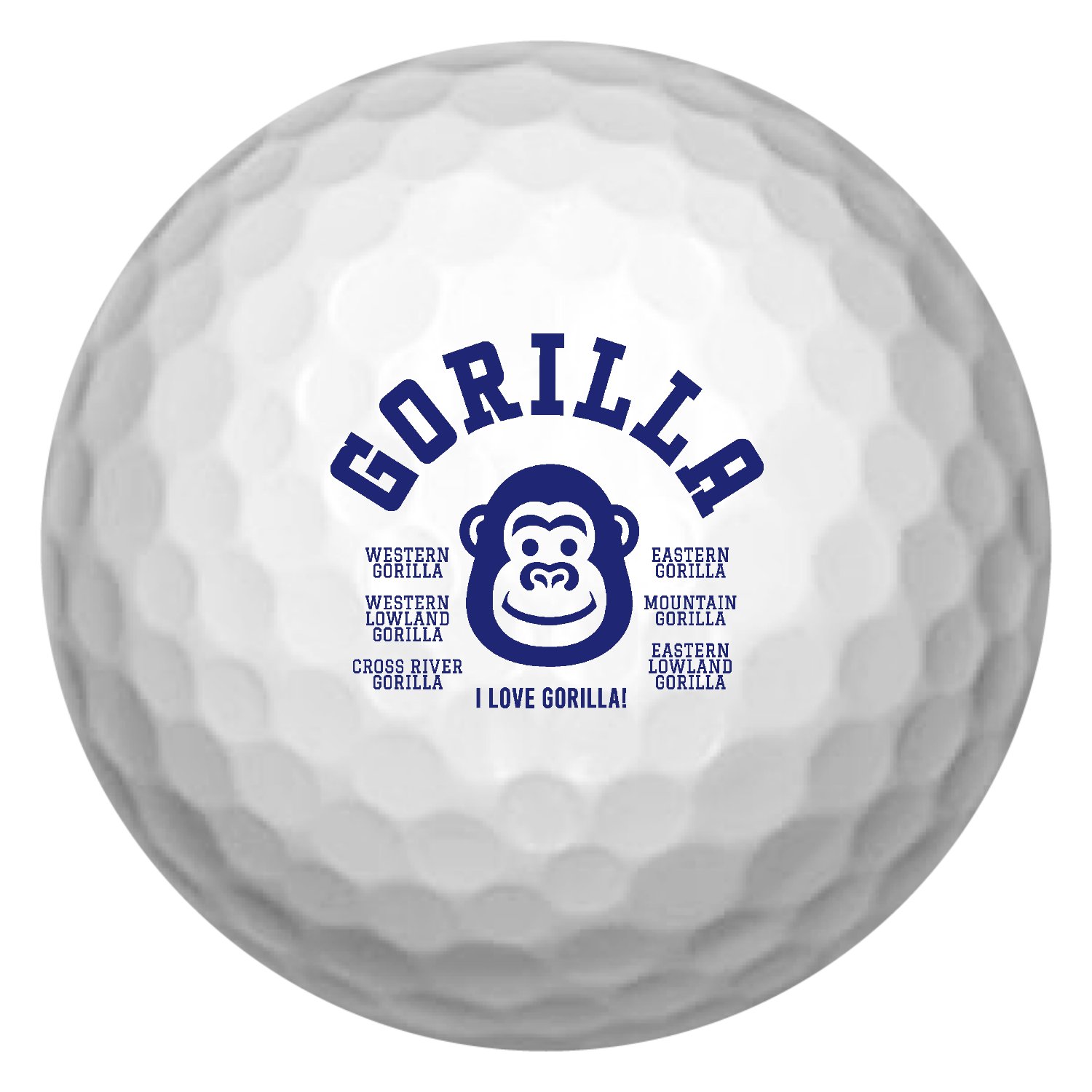 I LOVE GORILLA! ゴリラ大好き 01 ゴルフボール(3個セット)