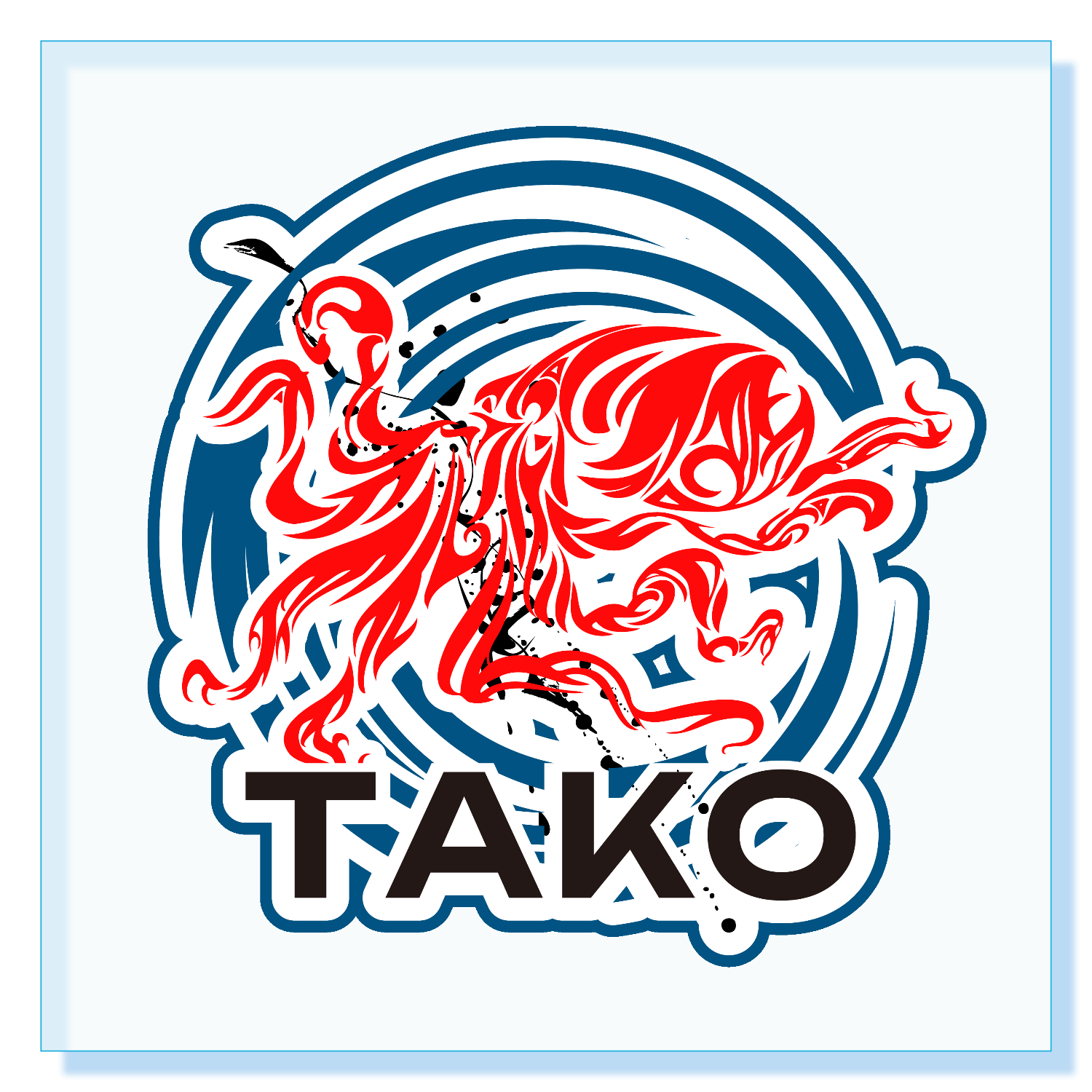 ザ・takoタコ！ アクリルブロック (100 x 100mm)