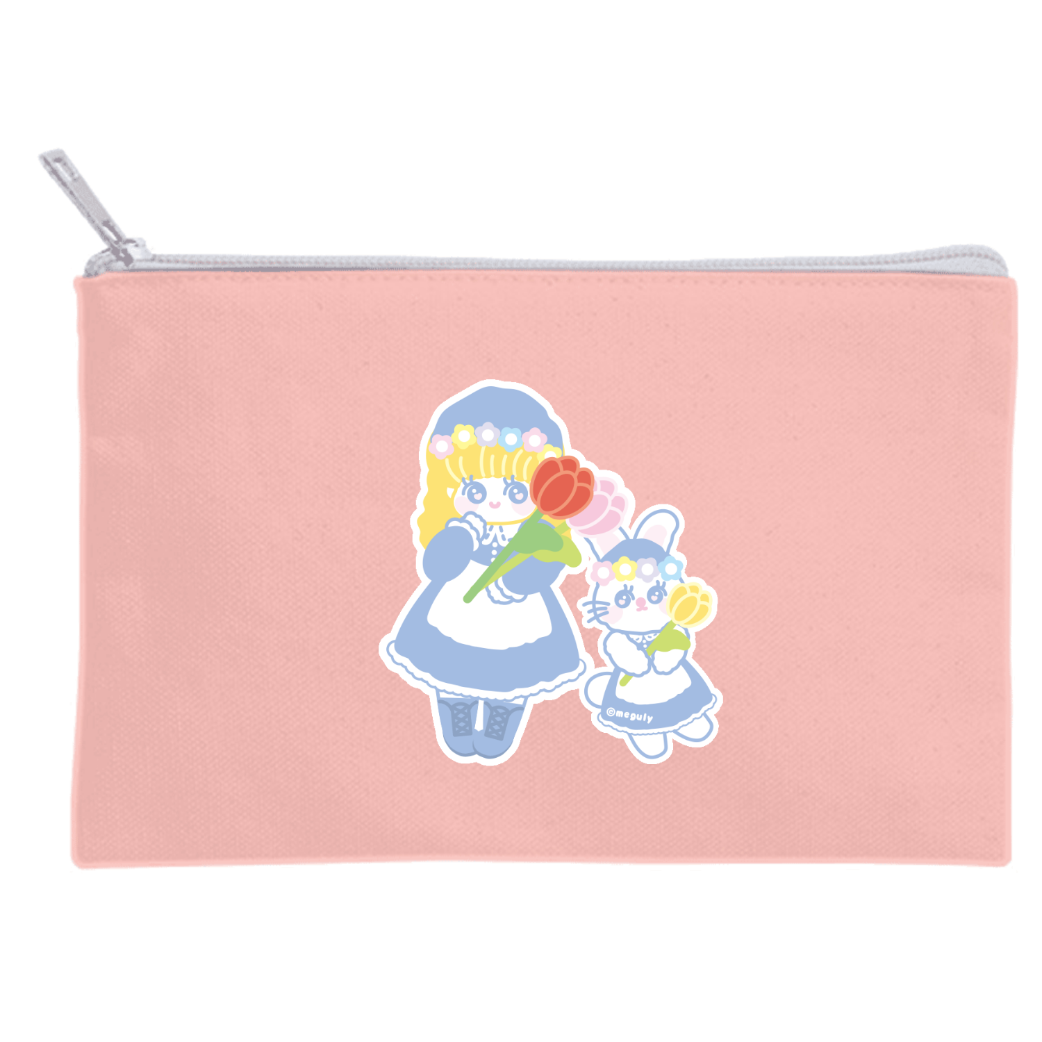 チューリップまつり キャンバスポーチ(S)【白プリント有】