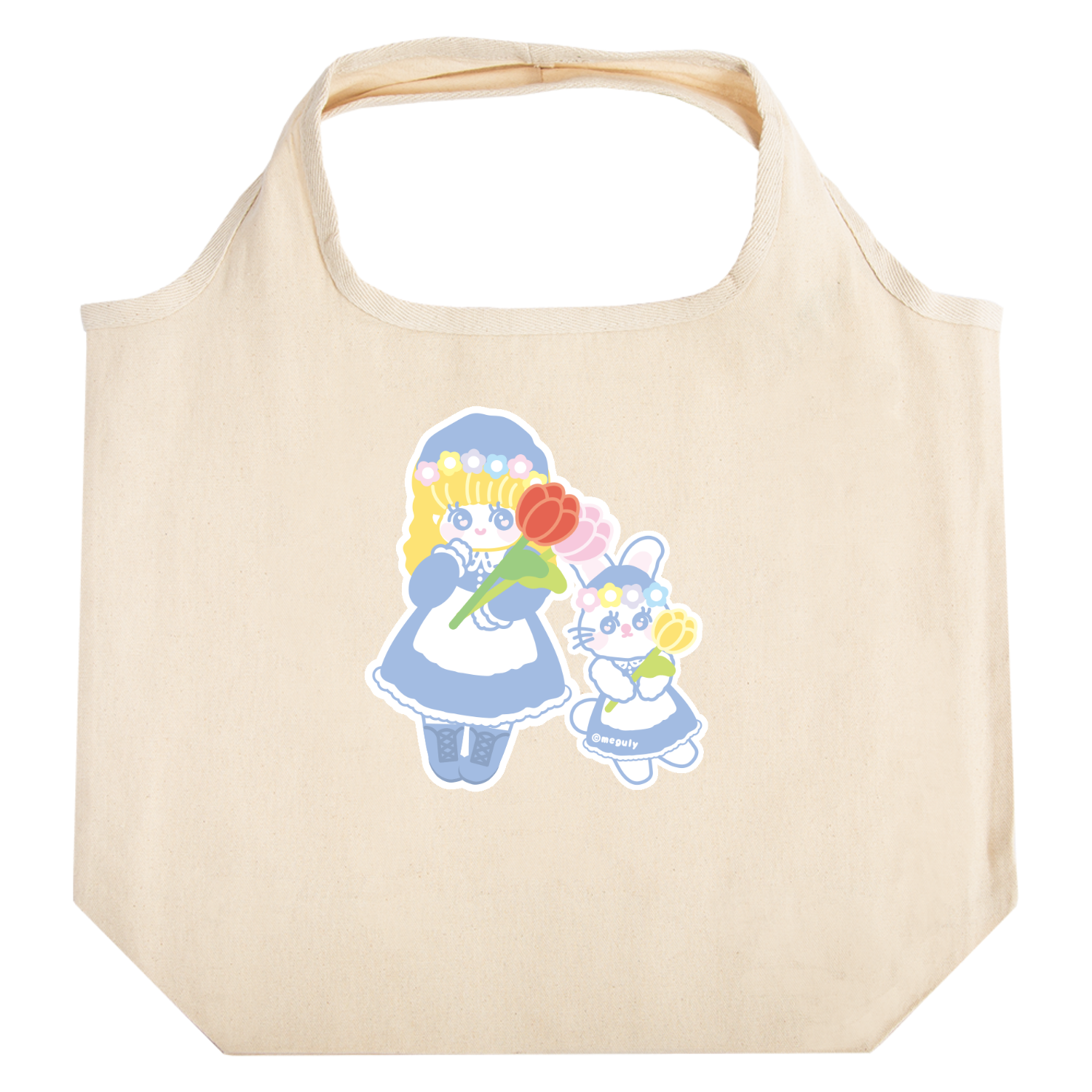 チューリップまつり たためるマルシェ【白プリントあり】