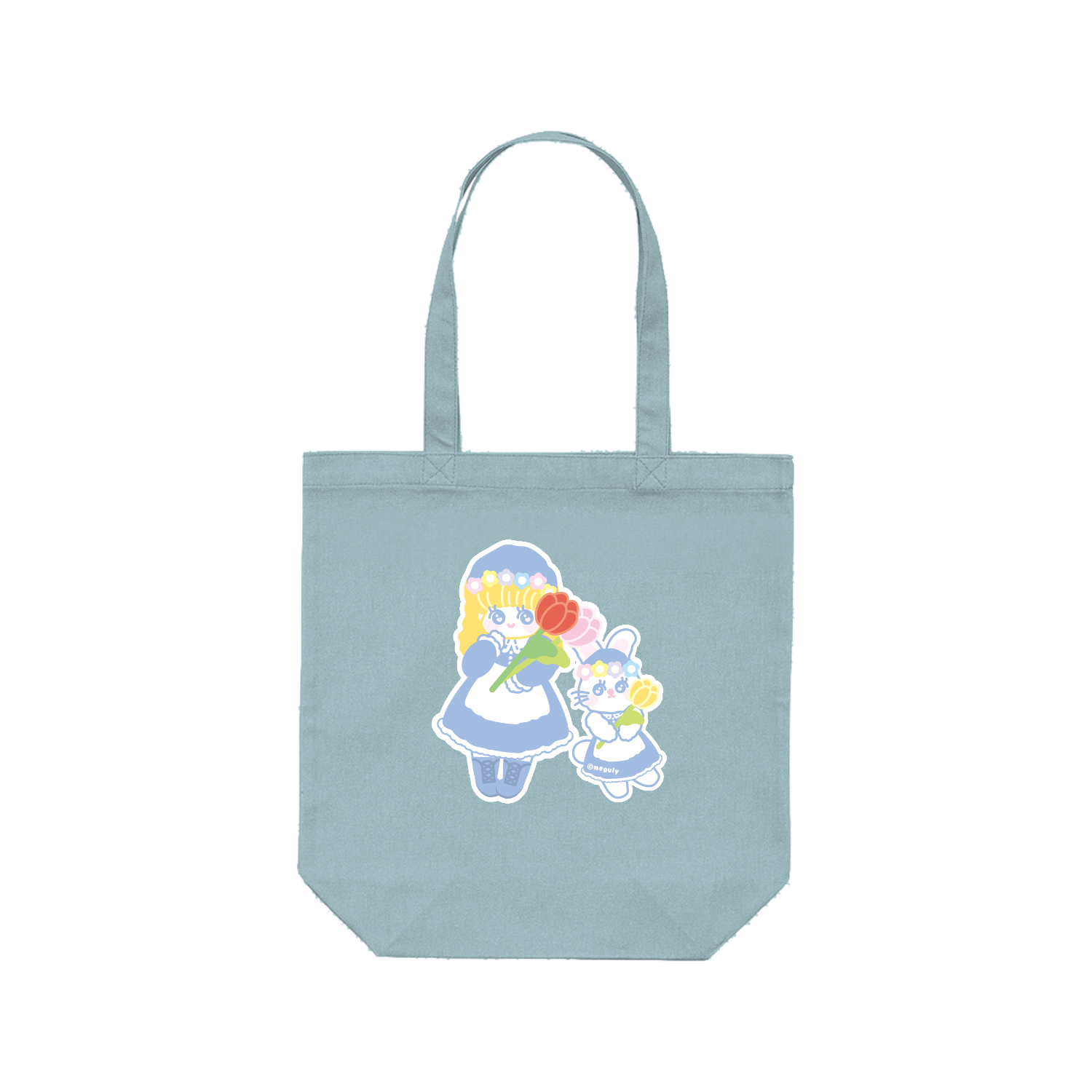 チューリップまつり レギュラーキャンバストートバッグ(M) (フルカラー転写プリント)